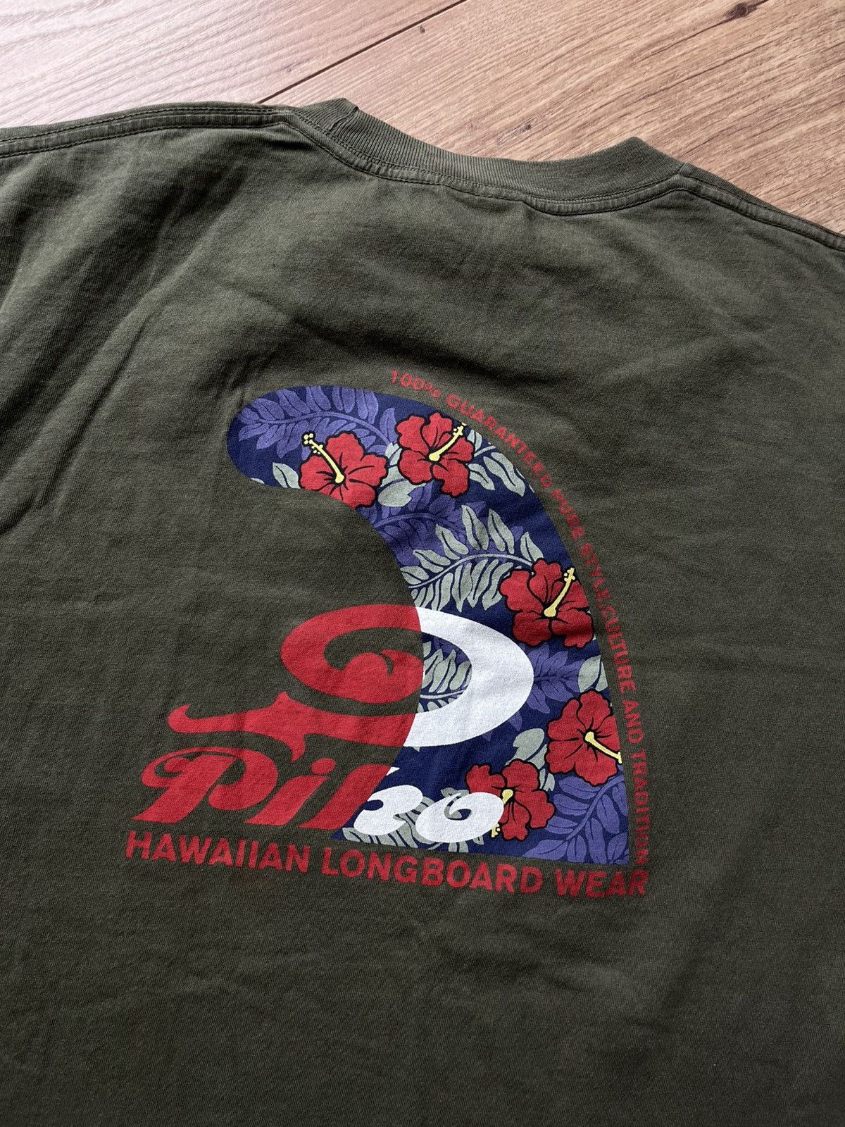 Japanese Brand 90’s PIKO HAWAIIAN LONGBOARD WEAR RETRO SURF TEE BIG LOGO Size US M / EU 48-50 / 2 - 6 Thumbnail