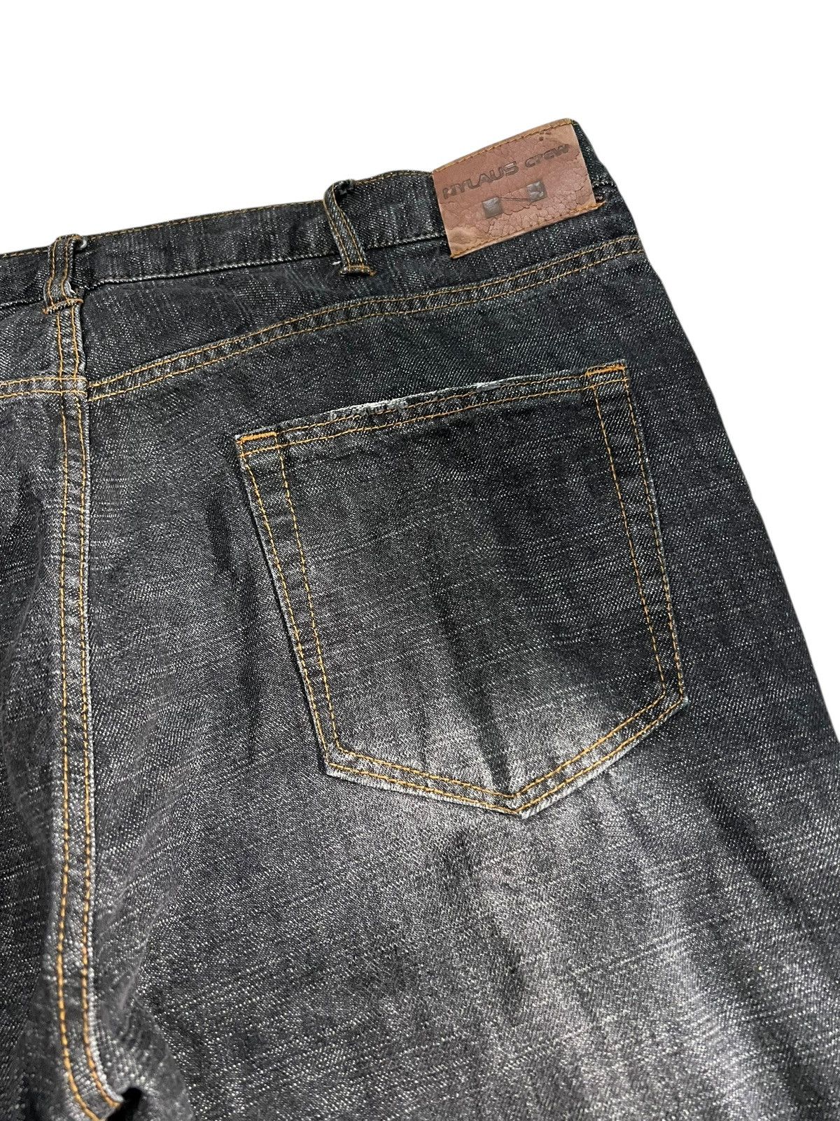 Japanese Brand Vintage Nylaus Crew Black Distress Jean Size US 40 / EU 56 - 11 Thumbnail