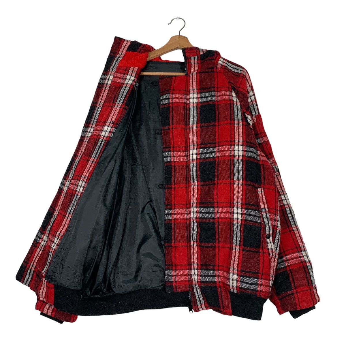 Japanese Brand OCTOPUS ARMY Tartan Button Zipper Hooded Jacket #0462-C21 Size US XL / EU 56 / 4 - 10 Thumbnail