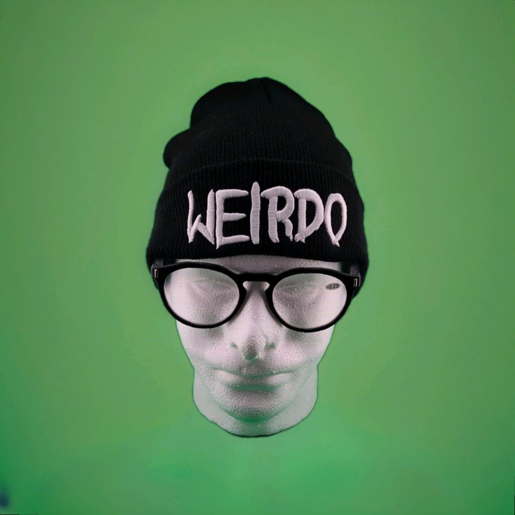 Vintage VINTAGE Weirdo- knit cap - beanie hat - Grey Heavy Warm Stretch Comfortable Size ONE SIZE - 4 Thumbnail
