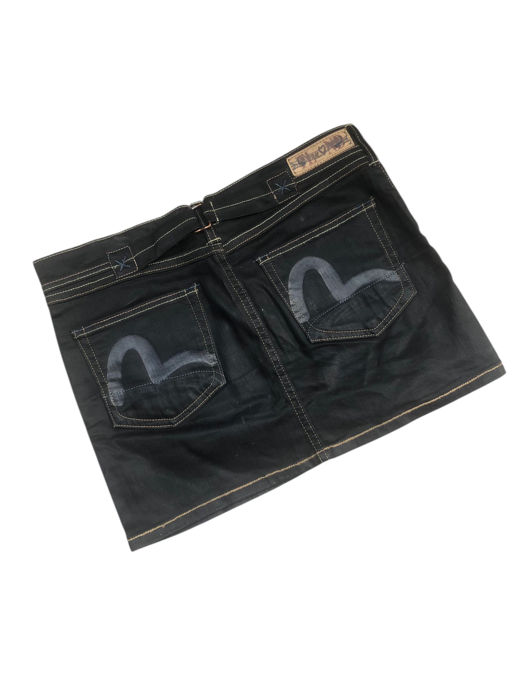 Evisu × Puma 🔥Rare Y2K EVISU x PUMA Black Denim Short Mini Skirt Women Size 28" / US 6 / IT 42 - 1 Thumbnail