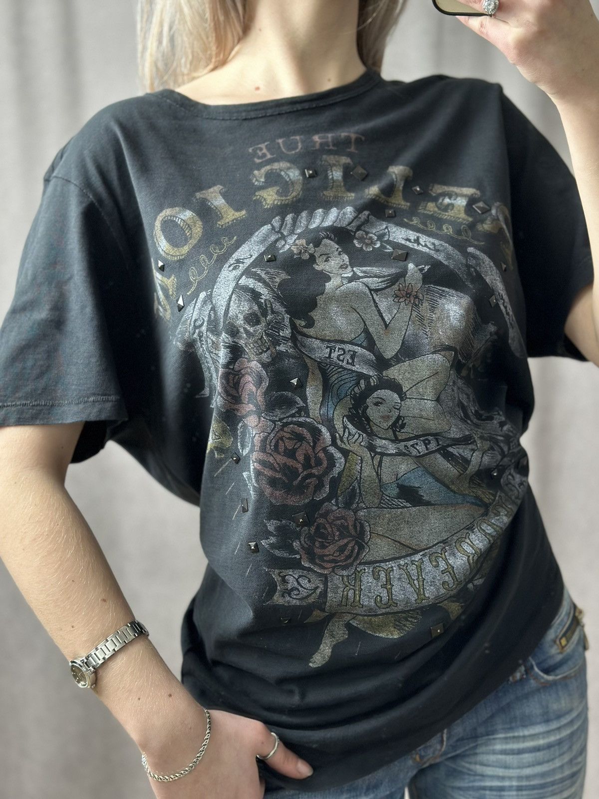 True Religion Vintage True Religion T-shirt Y2k Made USA Evisu japanese Size XL / US 12-14 / IT 48-50 - 2 Thumbnail