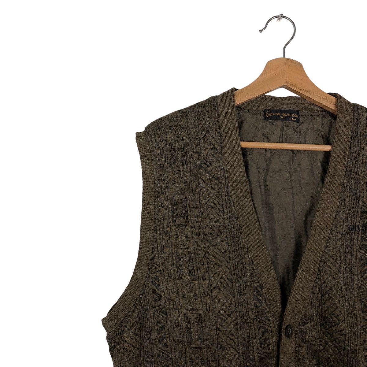 Japanese Brand 🔥90’s Navajo Aztec Design Vest Knit Gianni Valentino Italy Size US M / EU 48-50 / 2 - 7 Thumbnail