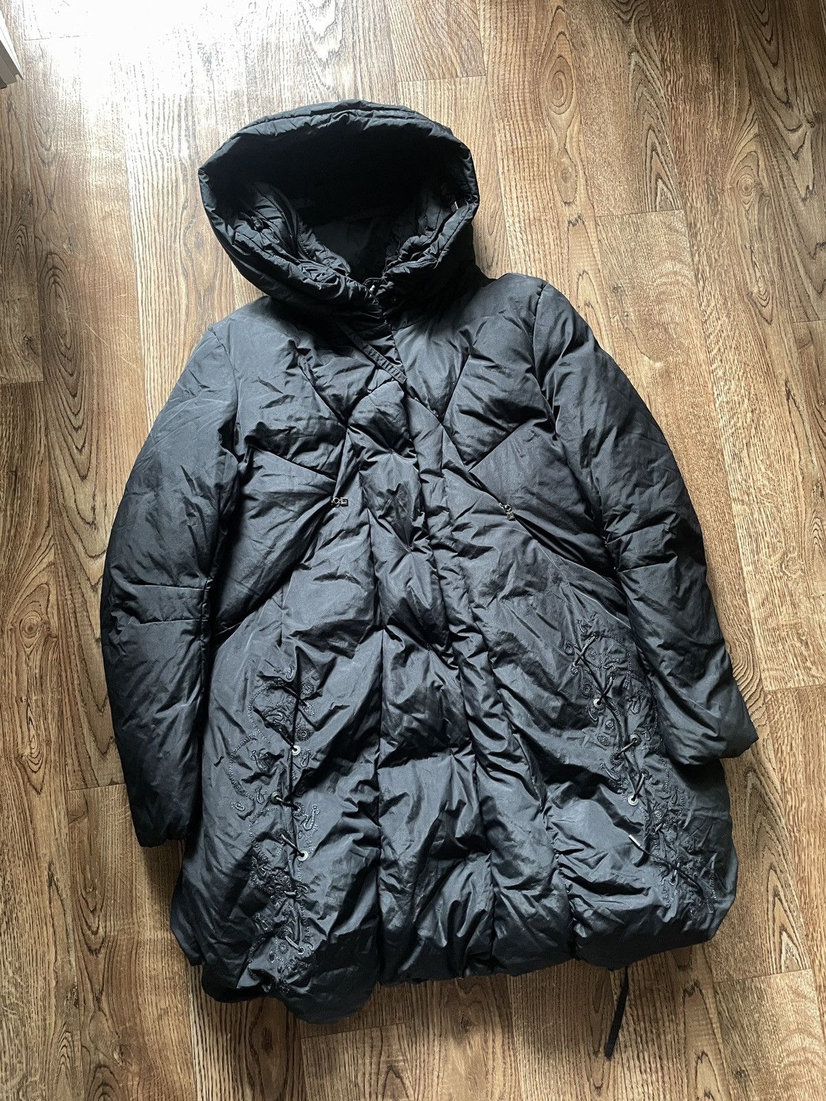 Marithe + Francois Girbaud Marithe Francois Girbaud Black Long Jacket Size XL / US 12-14 / IT 48-50 - 2 Thumbnail