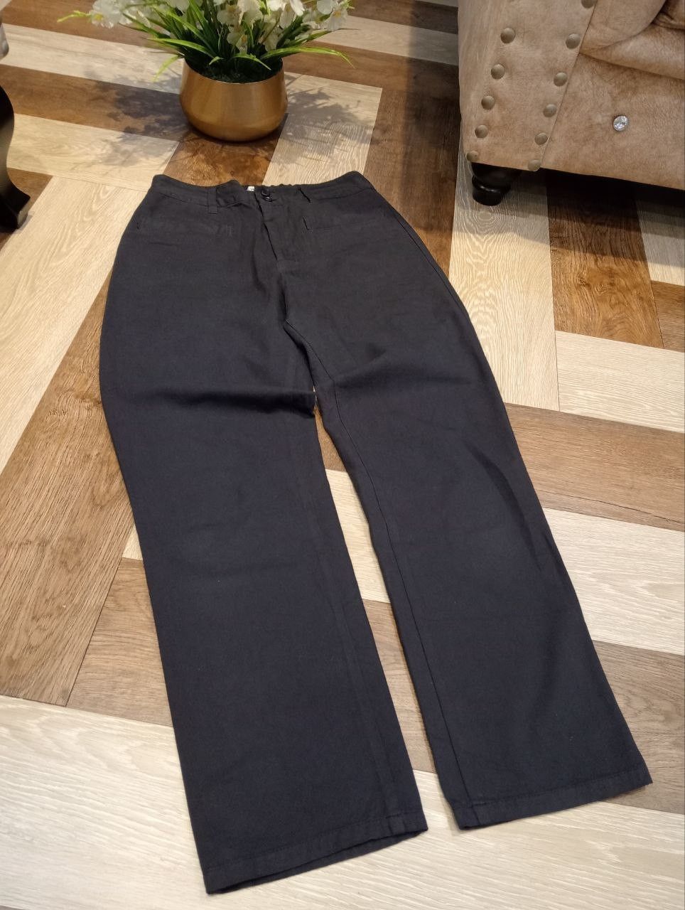 Issey Miyake VINTAGE ISSEY MIYAKE PLANTATION BLACK COTTON PANTS Size 28" / US 6 / IT 42 - 3 Thumbnail