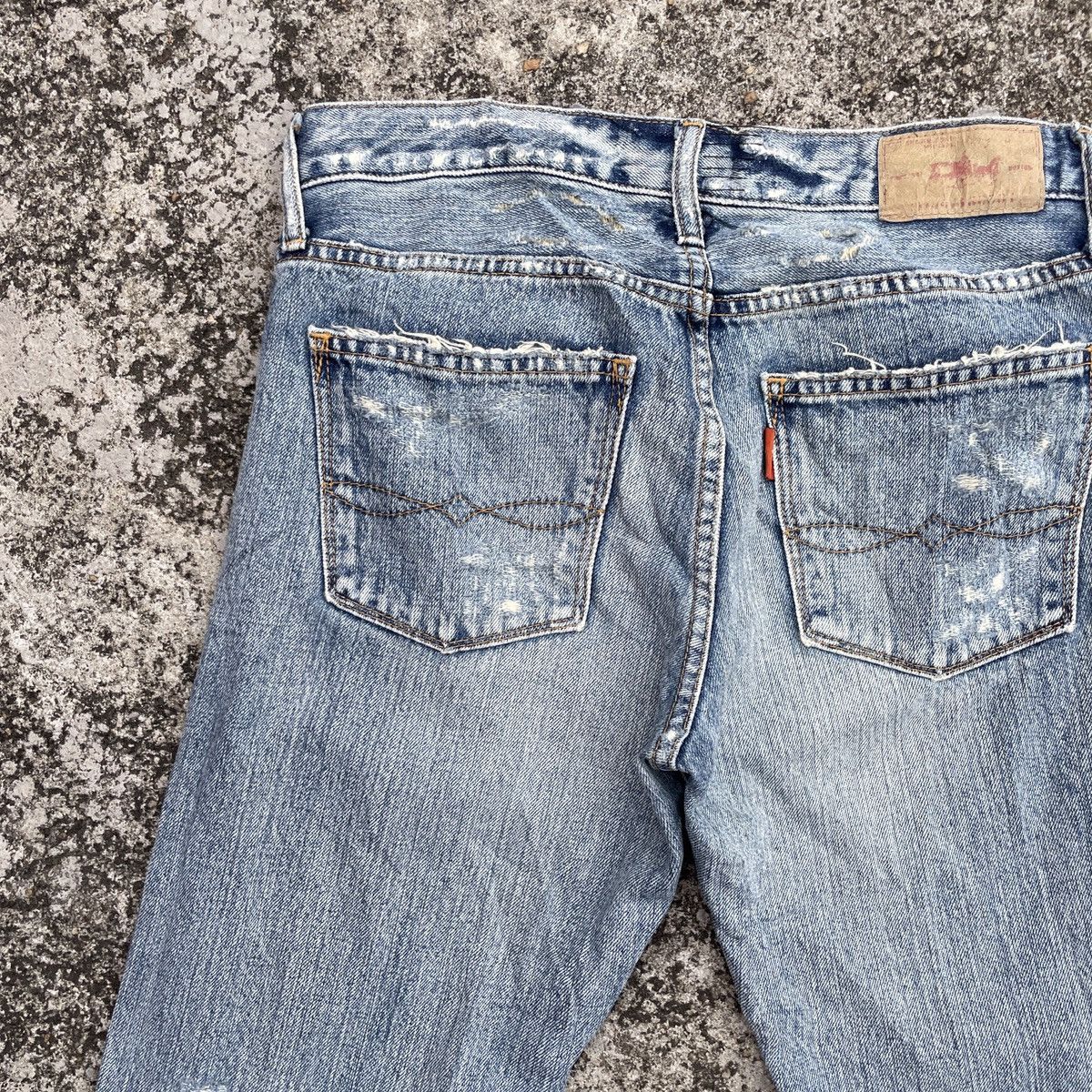 Japanese Brand Vintage Ungrid Distressed Denim Jeans Size 30" / US 8 / IT 44 - 9 Thumbnail