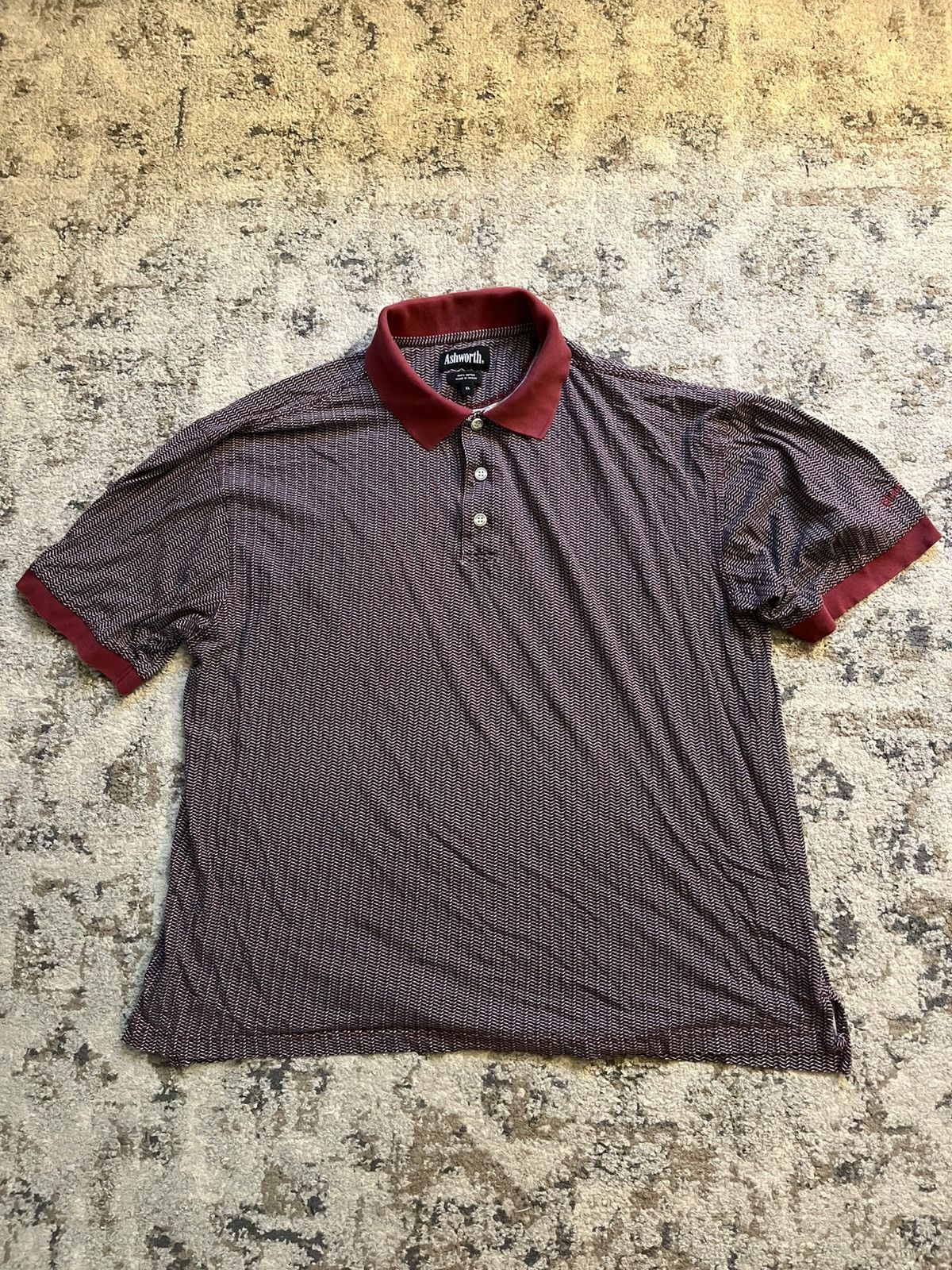 Ashworth Ashworth Men’s XL Burgundy Red Polo Size US XL / EU 56 / 4 - 1 Thumbnail