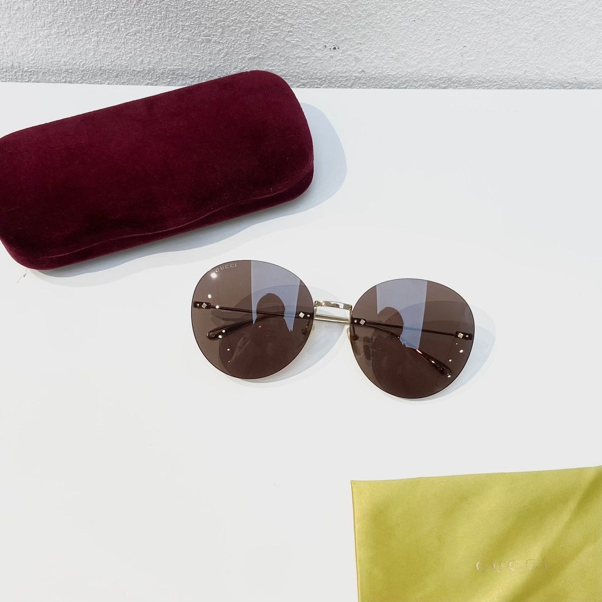 Gucci Gucci GG1149S round rimless women's sunglasses Size ONE SIZE - 1 Thumbnail