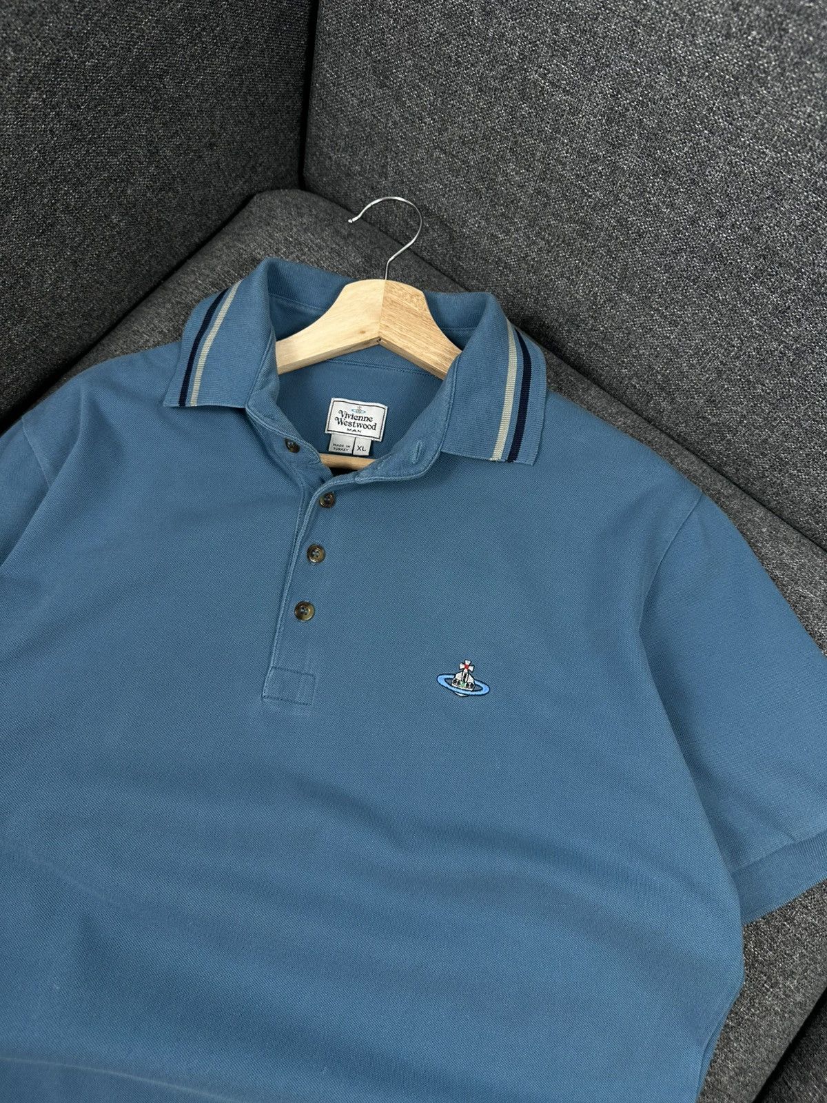 Vivienne Westwood Vivienne Westwood MAN Orb Logo Polo Shirt Size US XL / EU 56 / 4 - 2 Thumbnail