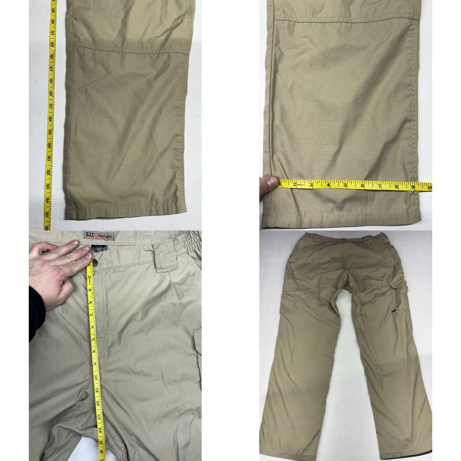 Vintage 511 Tactical Pants Men 44x36 Cargo Ripstop Beige Pant Casual Workwear Mens Size US 44 / EU 60 - 8 Thumbnail