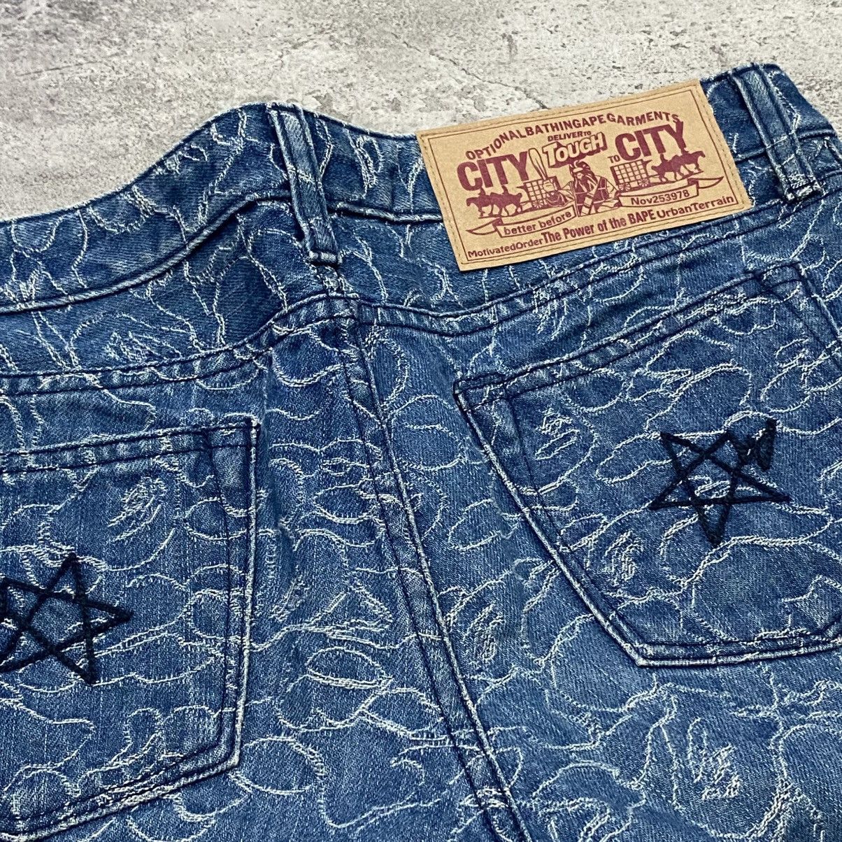 Bape Bape Jacquard Camo Denim Ladies Shorts Size 30" / US 8 / IT 44 - 7 Thumbnail