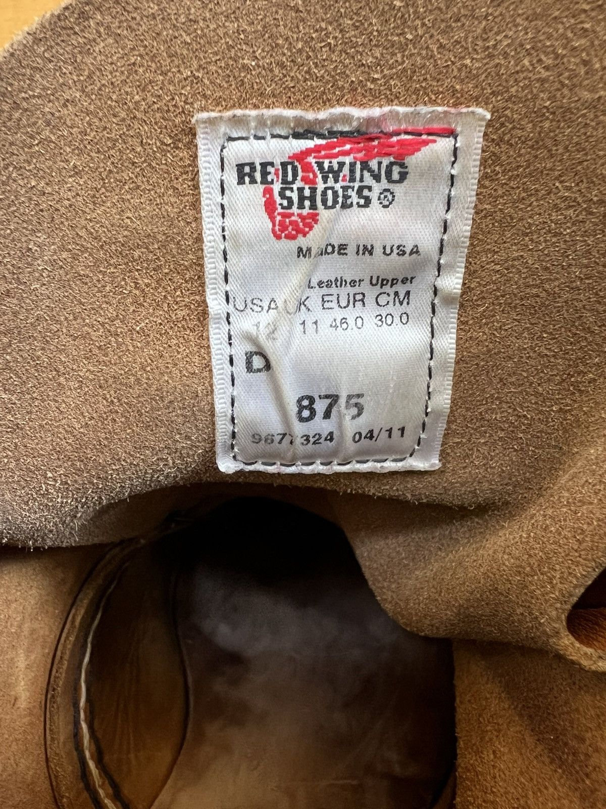 Red Wing Red Wing 6-Inch Classic Moc 875 Oro Legacy Leather Boot Size US 12 / EU 45 - 19 Thumbnail