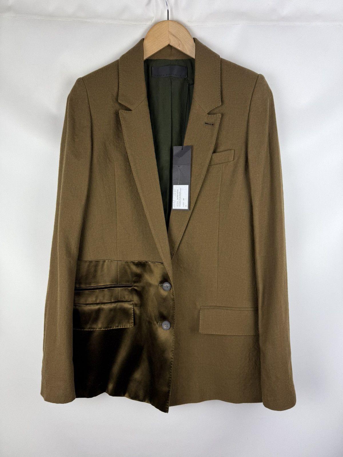 BNWT! Haider Ackermann Contrast Detail Blazer Wool Jacket