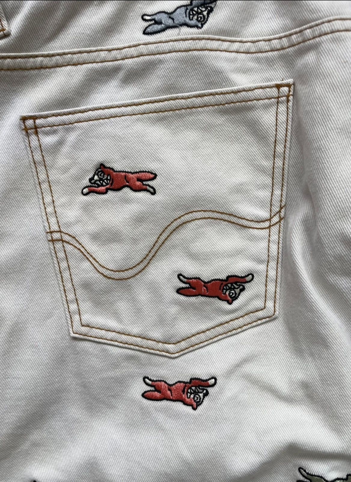 Billionaire Boys Club BBC Distressed Embroidered Slim Stretch Jeans Size US 40 / EU 56 - 6 Thumbnail