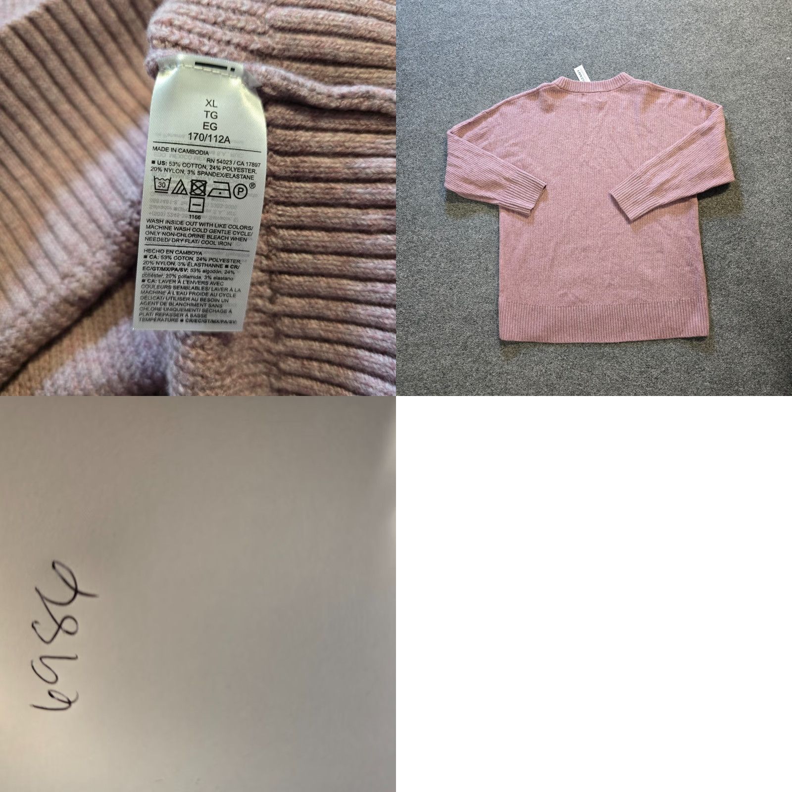 Old Navy Old Navy Sweater Womens XL Pink So Soft Knit High Neck Long Sleeve Casual Pullover Stretch Knit Size XL / US 12-14 / IT 48-50 - 8 Thumbnail
