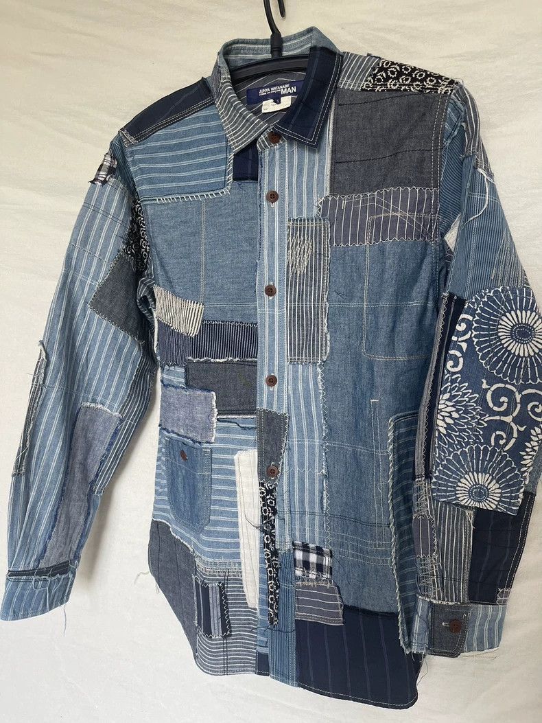 Junya Watanabe Junya Watanabe CDG Denim Patchwork Shirt Size US XS / EU 42 / 0 - 3 Thumbnail