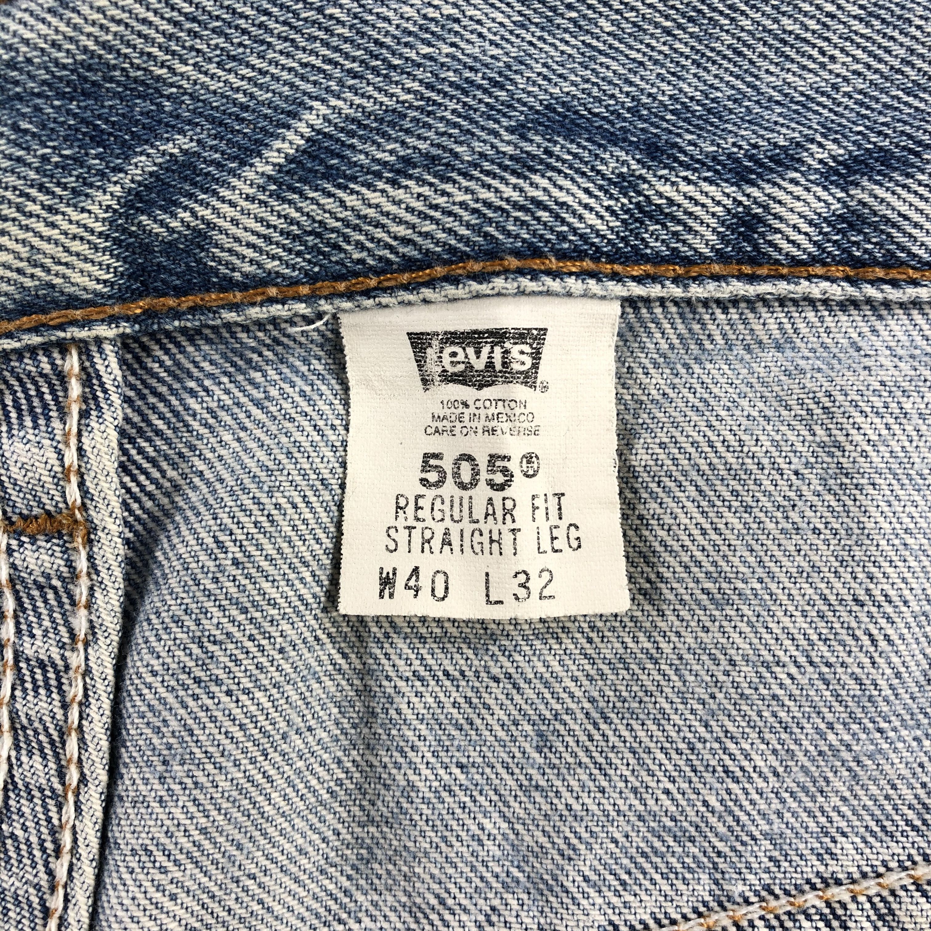 Levi's 90s Vintage Light Wash Levis 505 Jeans-J1628 Size US 40 / EU 56 - 11 Thumbnail