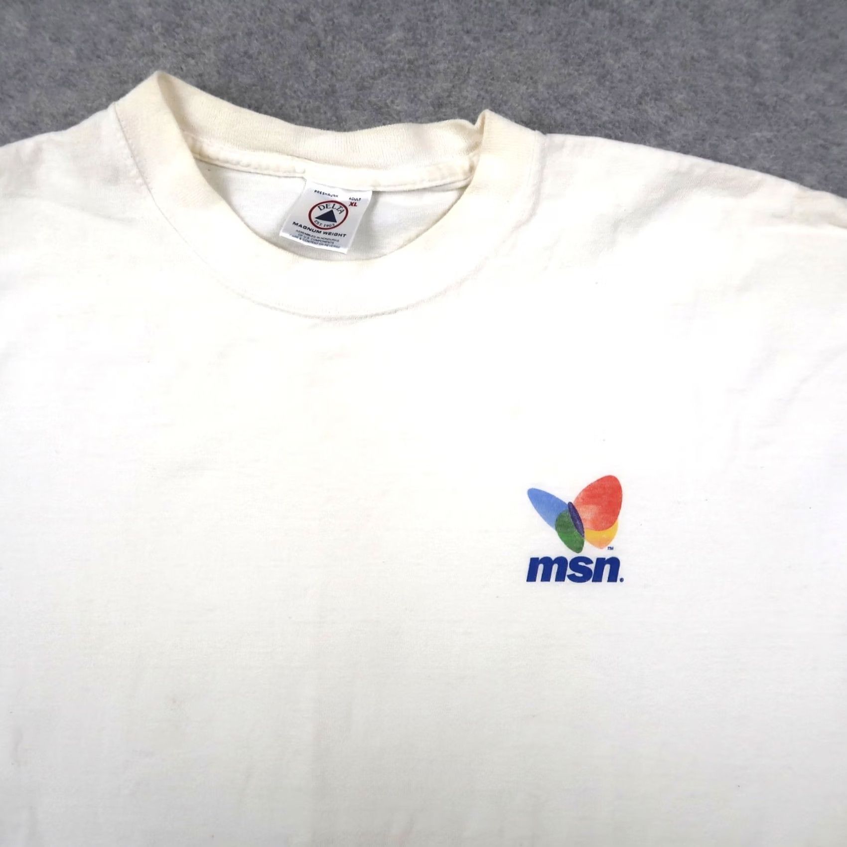 Delta VINTAGE Microsoft Internet Specialist MSN Computer Tech T Shirt White XL Size US XL / EU 56 / 4 - 3 Thumbnail