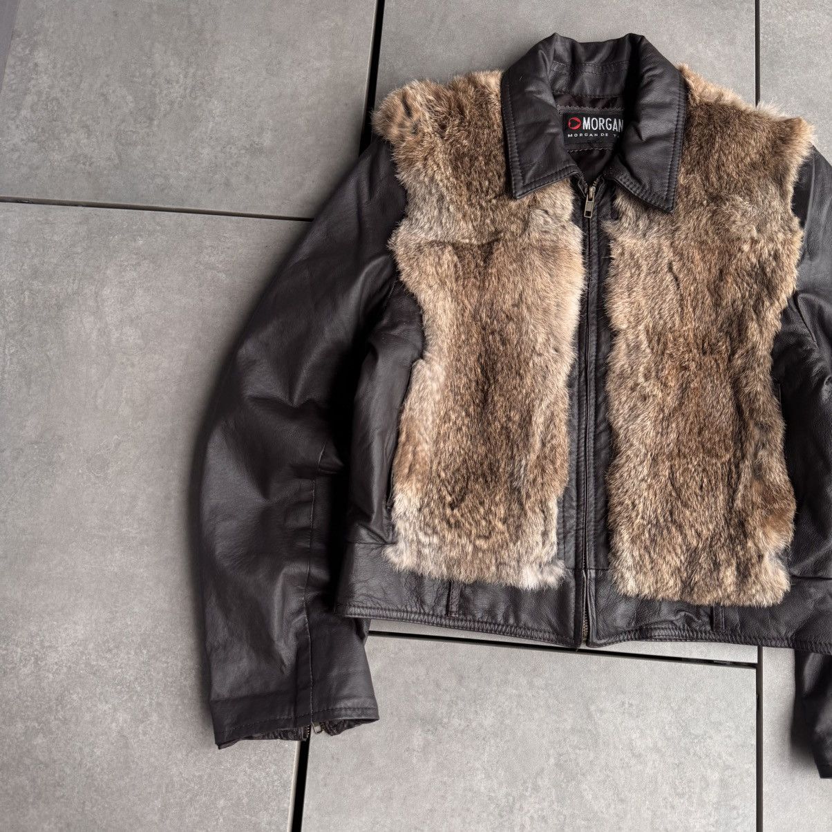 If Six Was Nine Morgan De Toi Leather Fur Jacket Rare Retro Avant Garde Size US S / EU 44-46 / 1 - 2 Thumbnail