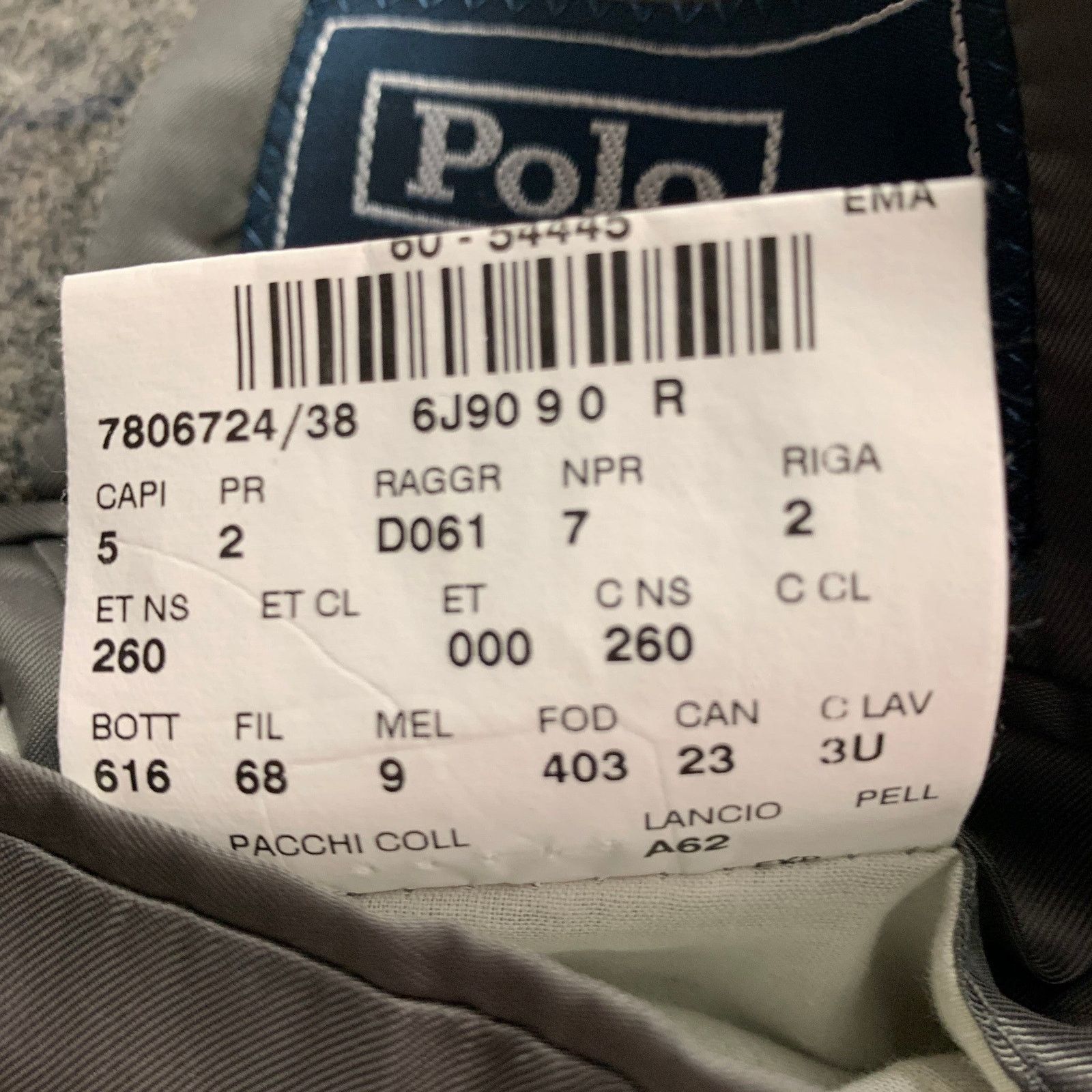 Polo Ralph Lauren POLO by RALPH LAUREN Regular Grey Navy Plaid Sport Coat Size 40R - 6 Thumbnail