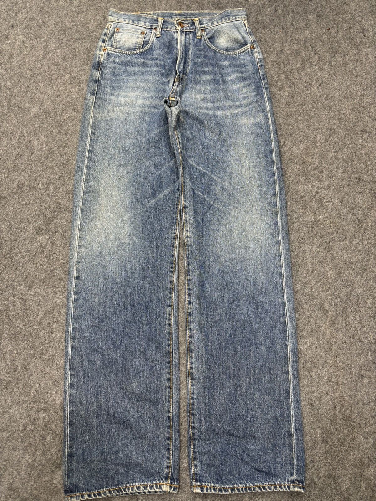 Edwin 💥Wide 90s💥Vintage Edwin Mnimalist Fade Selvedge Denim F626 Size US 29 - 21 Thumbnail