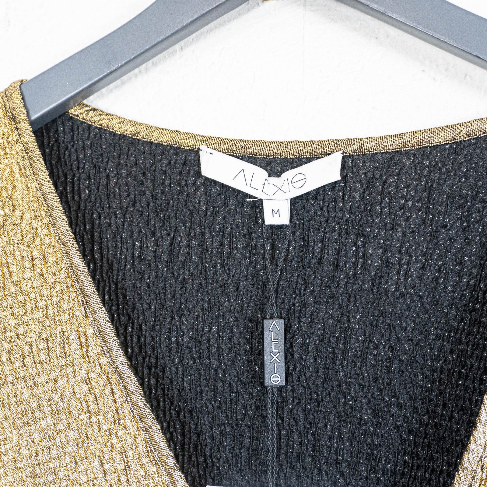 ALEXIS ALEXIS Gold Sparkle Metallic Cocktail dress size Medium Size M / US 6-8 / IT 42-44 - 3 Thumbnail
