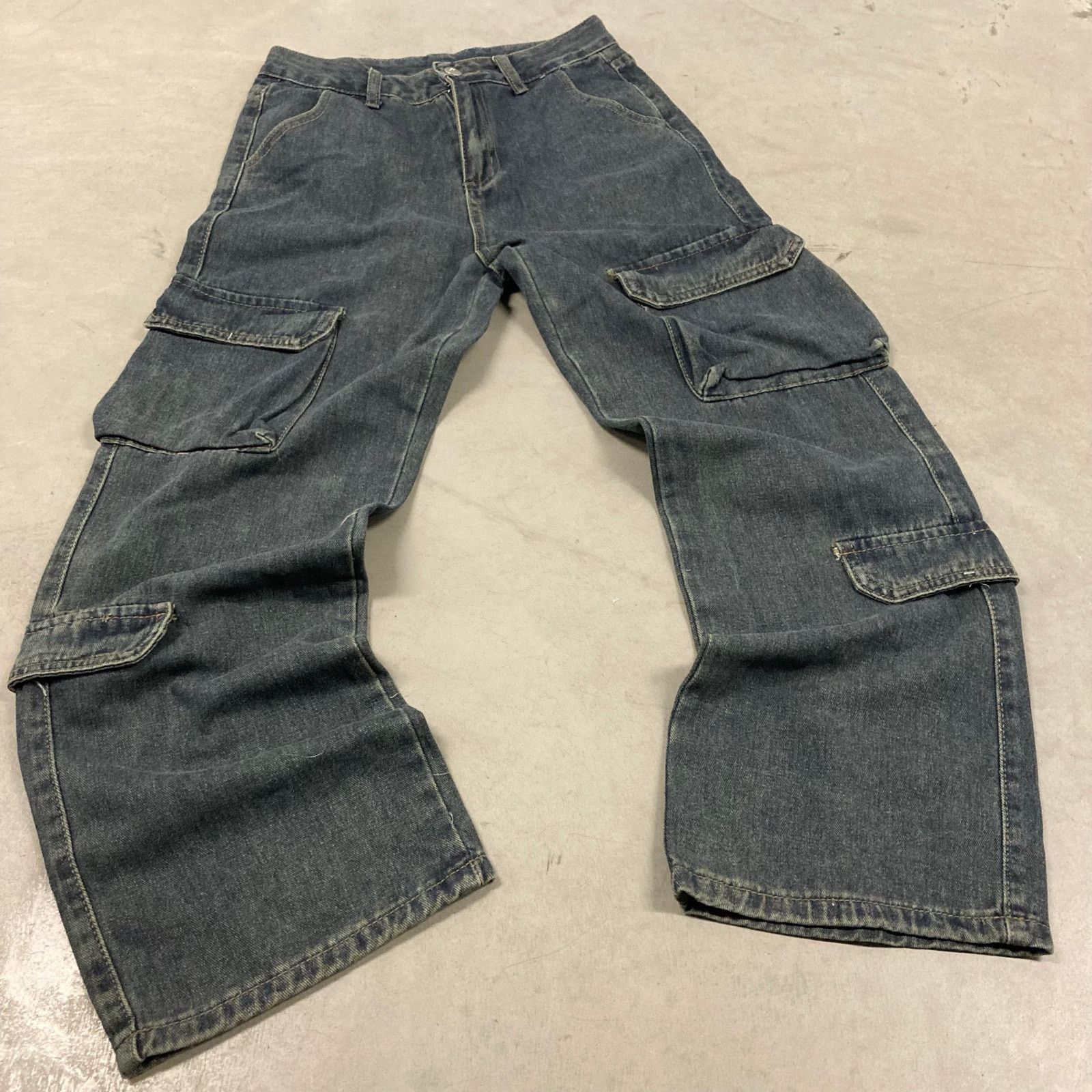 Vintage vintage y2k faded cargo jeans 28x27 Size US 28 / EU 44 - 1 Thumbnail