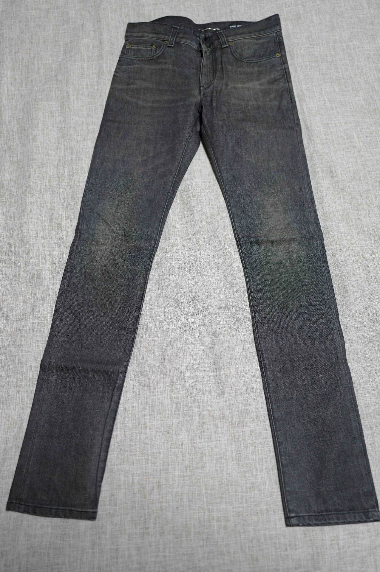 SLP 13AW Gray Washed Distressed Jeans