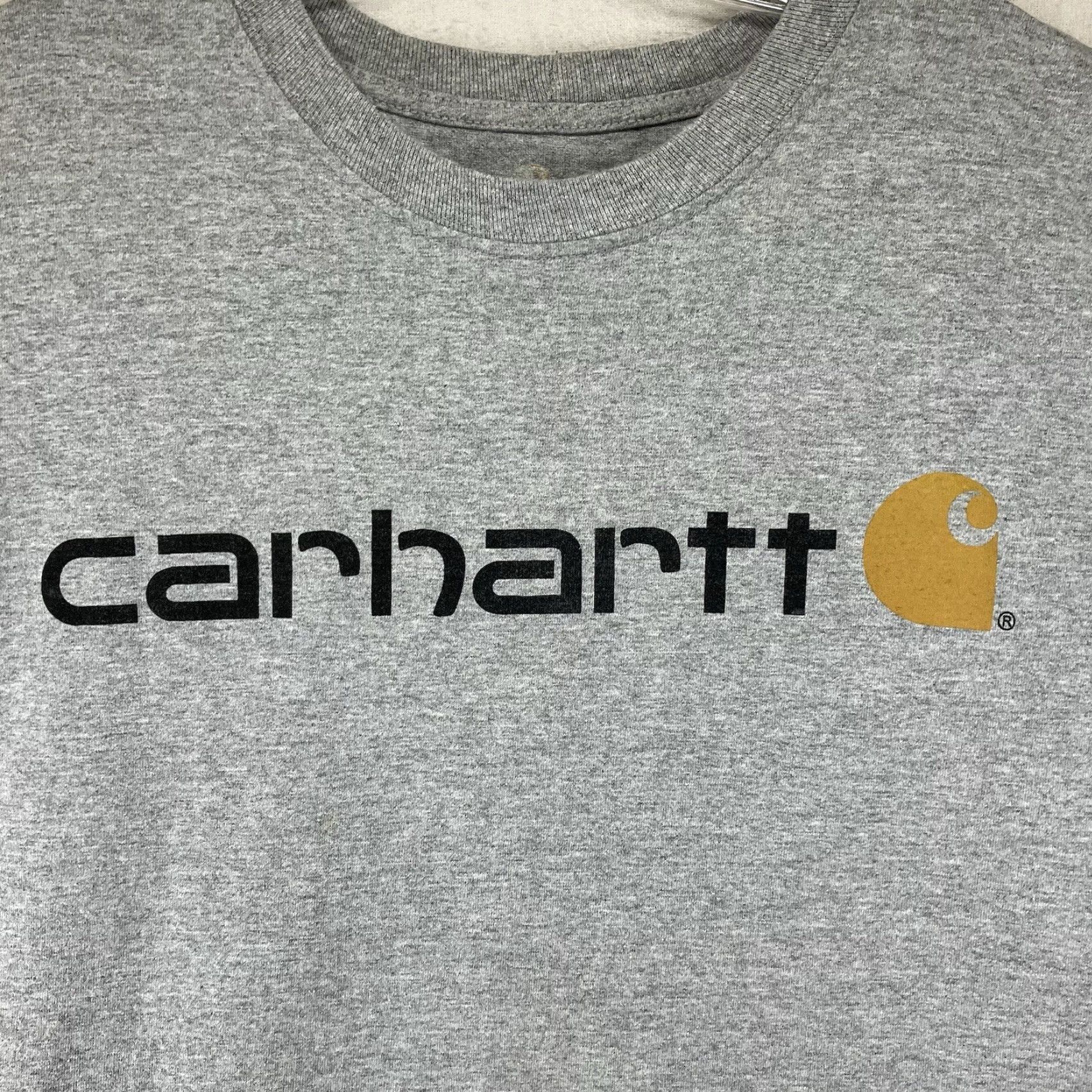 Carhartt VINTAGE Carhartt Mens Gray 2XL Carhartt Spell Out Short Sleeve T-Shirt Original Fit Size US XXL / EU 58 / 5 - 5 Thumbnail