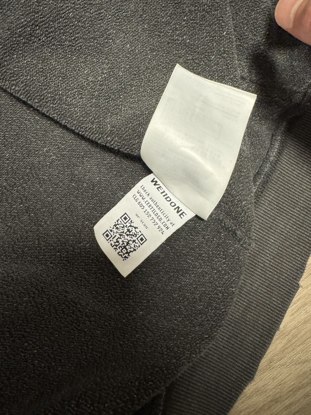 WE11DONE We11done Distressed Zip Hoodie Dark Grey Size M Rare Size US M / EU 48-50 / 2 - 9 Thumbnail