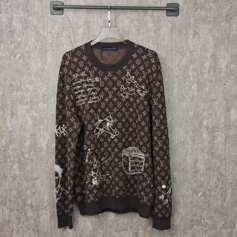 Louis Vuitton Louis Vuitton Brown sweatshirt Size US XXL / EU 58 / 5 - 1 Thumbnail