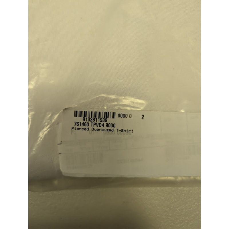 Balenciaga o1rshd1 Vintage Jersey Pierced Oversized T-Shirt in White Size US M / EU 48-50 / 2 - 23 Thumbnail