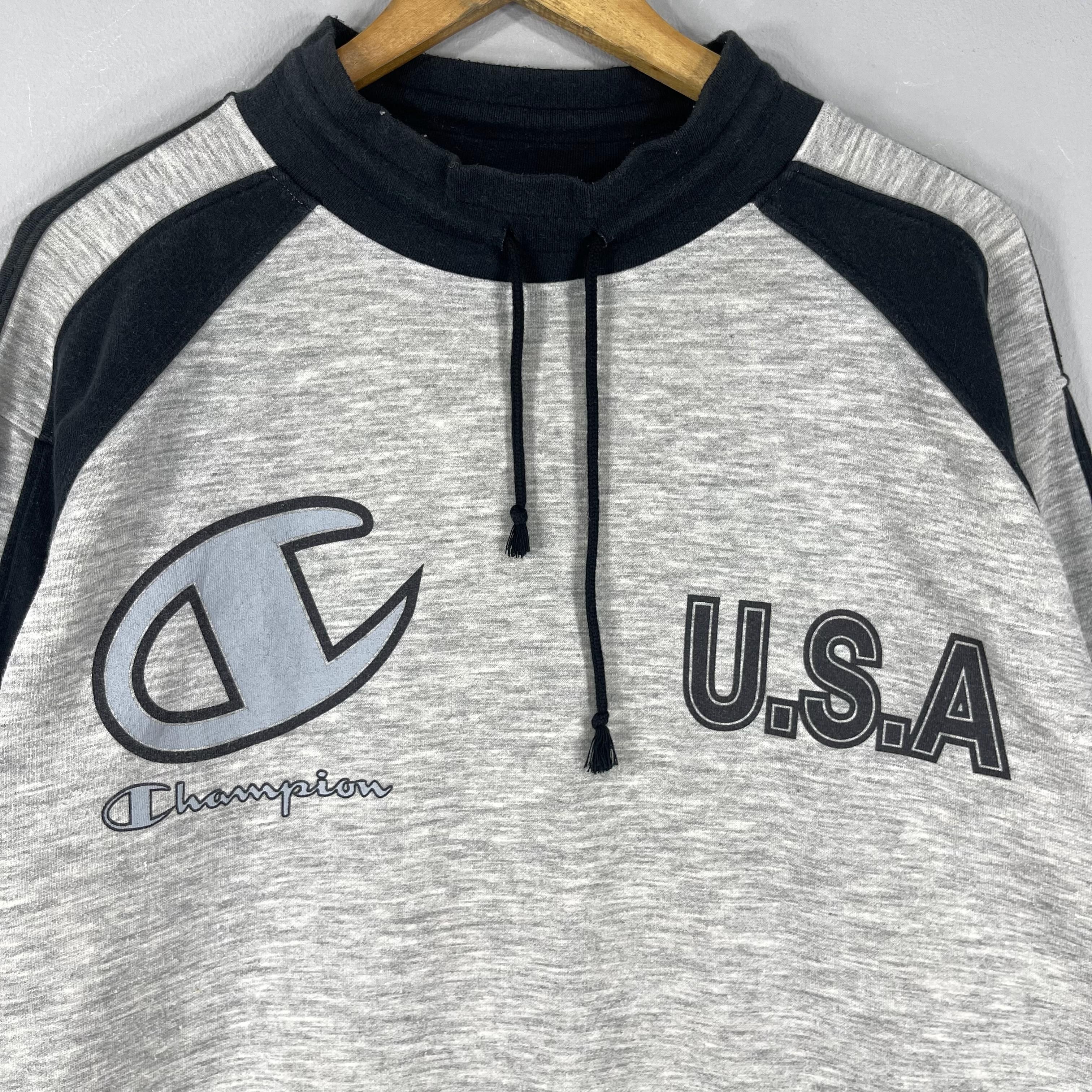 Champion Vintage 90's CHAMPION Big Logo Spellout Pullover Sweater Size US M / EU 48-50 / 2 - 2 Thumbnail