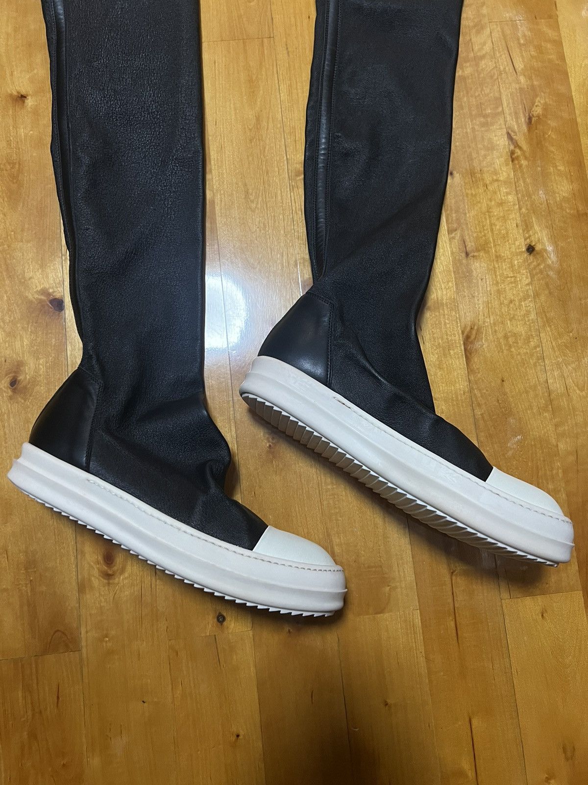 Rick Owens Rick owens mainline leather thigh high stocking sz 37 Size US 7 / IT 37 - 5 Thumbnail