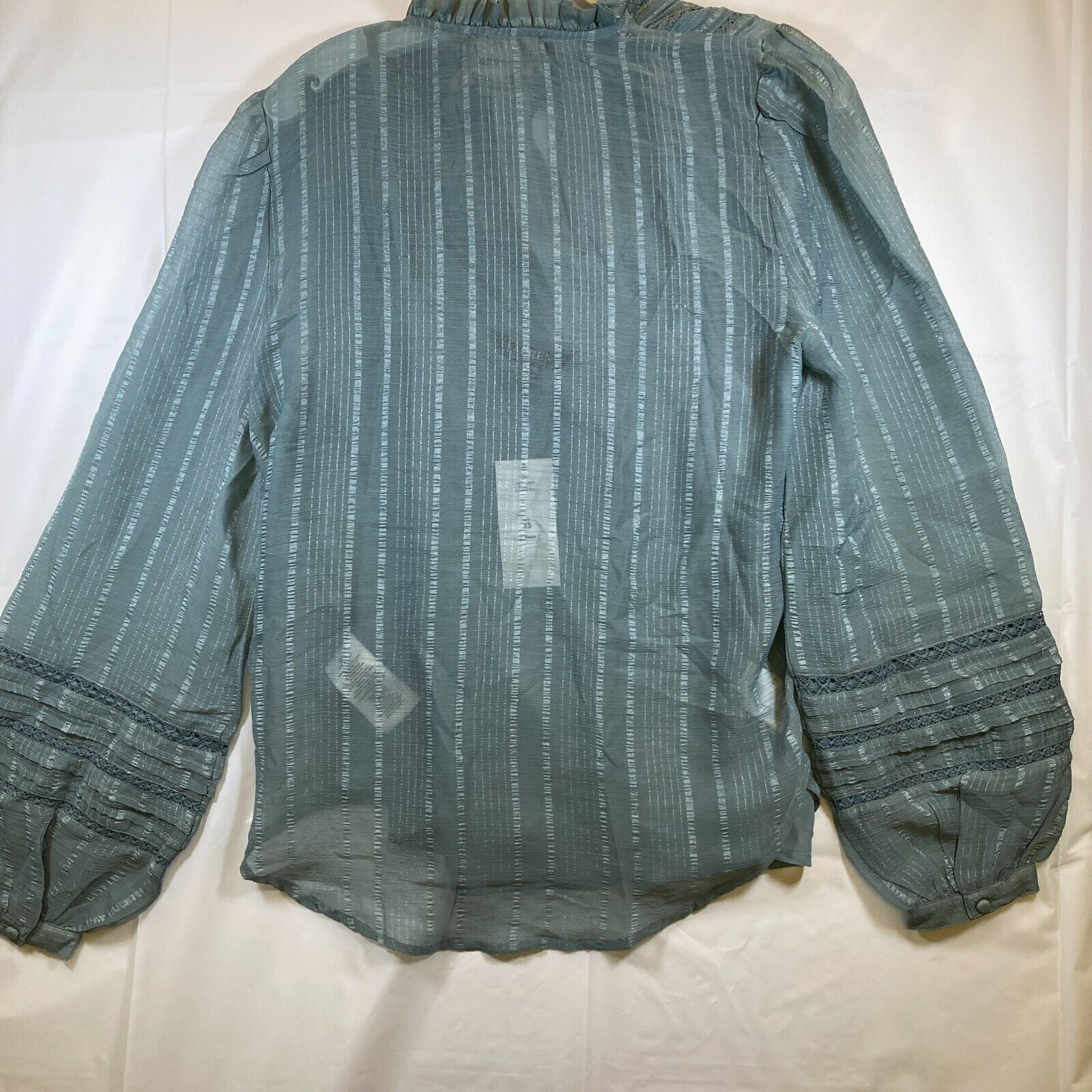 Lauren Ralph Lauren Ralph Lauren Women's Tie Neck Crinkle Blouse Green XS Size XS / US 0-2 / IT 36-38 - 12 Thumbnail