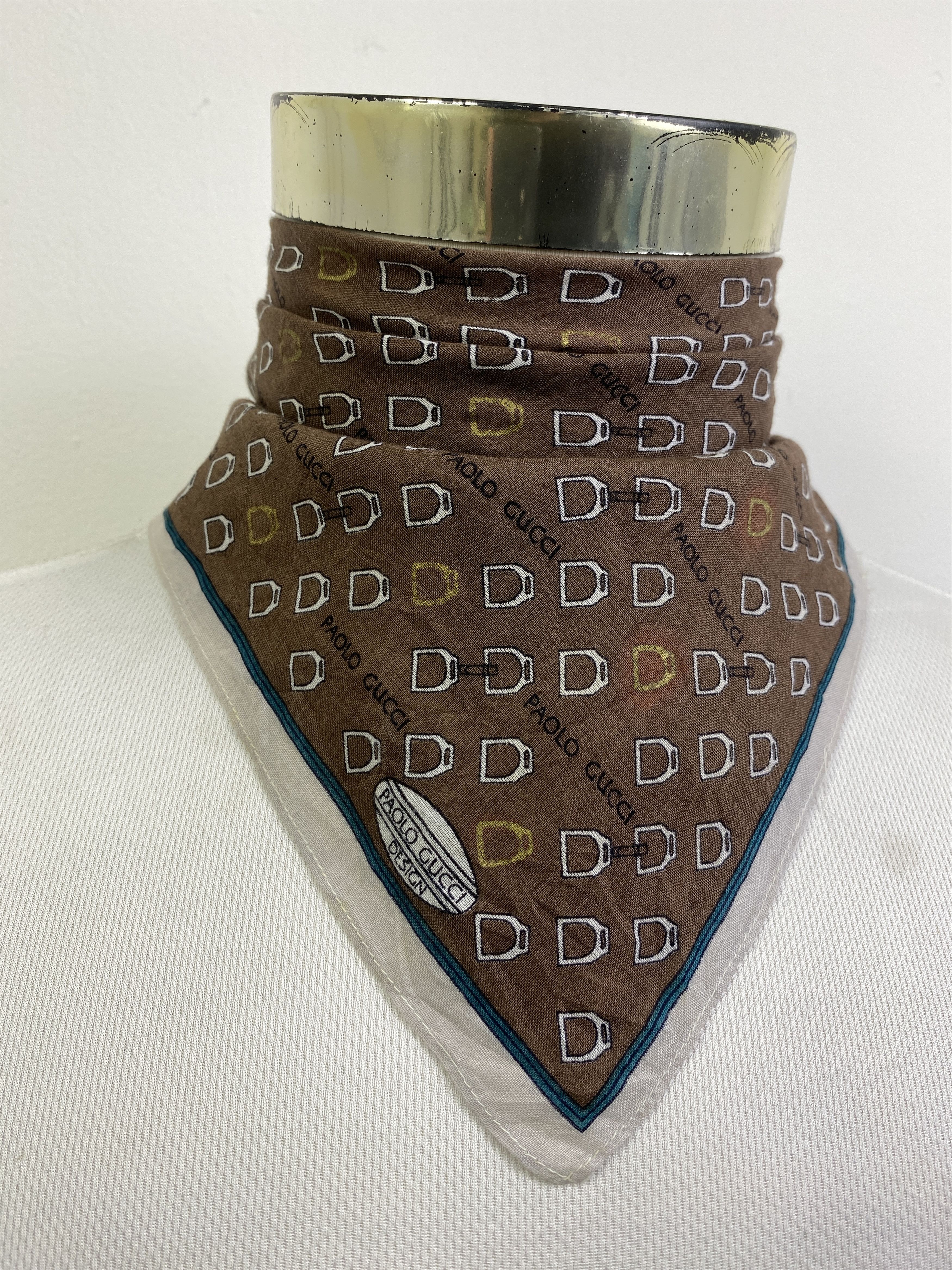 Paolo Gucci Vintage Paolo Gucci Handkerchief / Neckerchief HKC1040 Size ONE SIZE - 2 Thumbnail