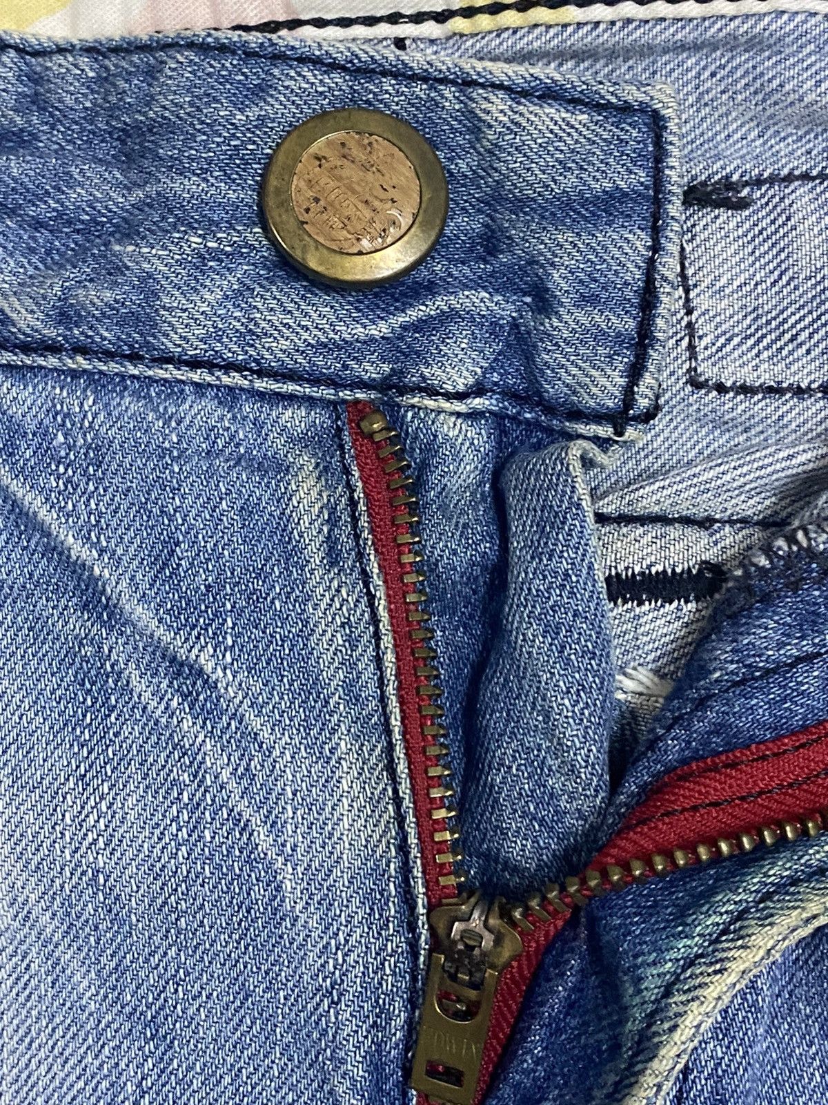 Edwin Vintage Edwin Blue Trip Faded Wash Distressed Jeans Size US 32 / EU 48 - 14 Thumbnail