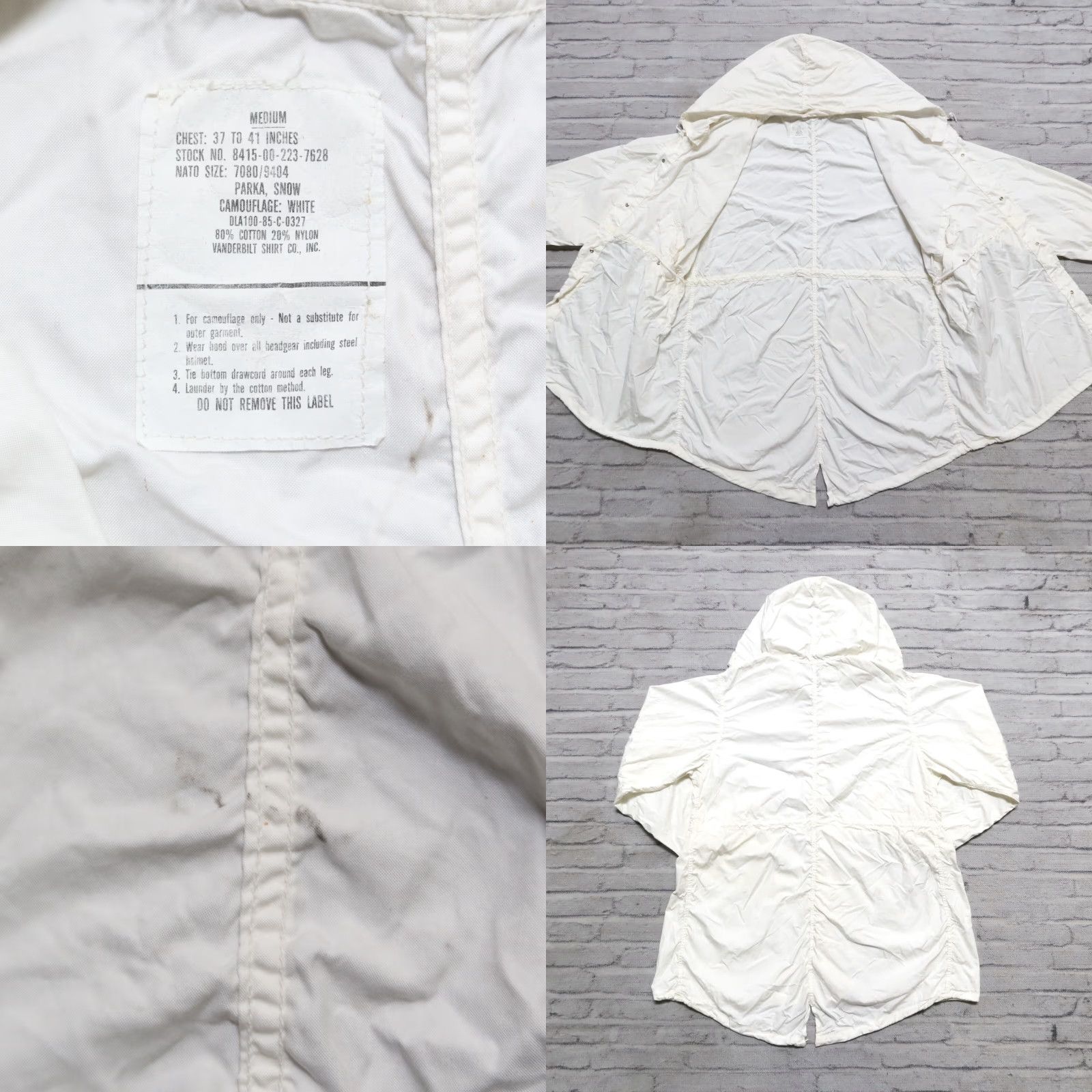 Vintage Vintage Deadstock US Army Snow Parka Military Jacket Mens M White Vanderbilt Shirt Co Size US M / EU 48-50 / 2 - 11 Thumbnail