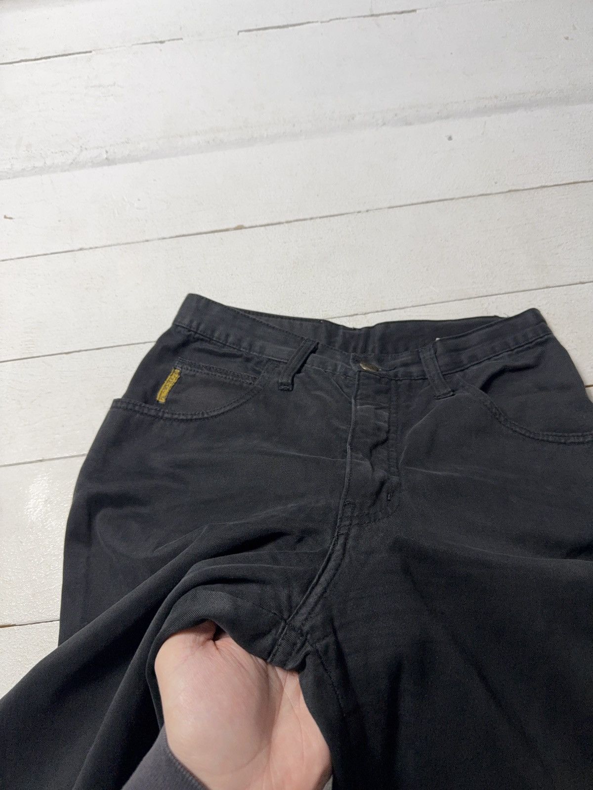 Giorgio Armani 90s Retro Armani Jeans Black Cotton Pants Made in Italy Size US 28 / EU 44 - 10 Thumbnail