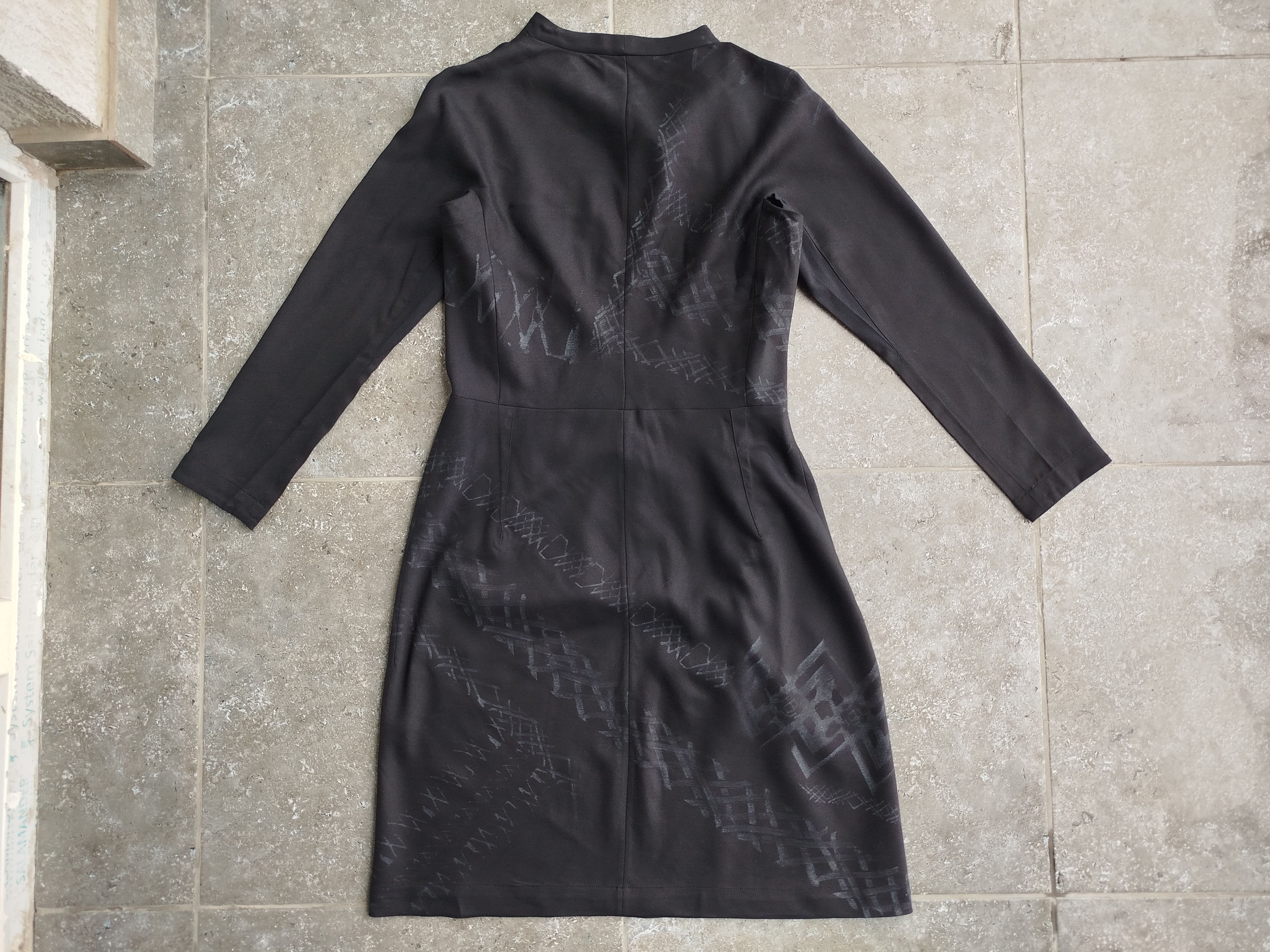 Marithe + Francois Girbaud Girbaud Dress Long Sleeve Draped Wool Vintage Size L / US 10 / IT 46 - 4 Thumbnail