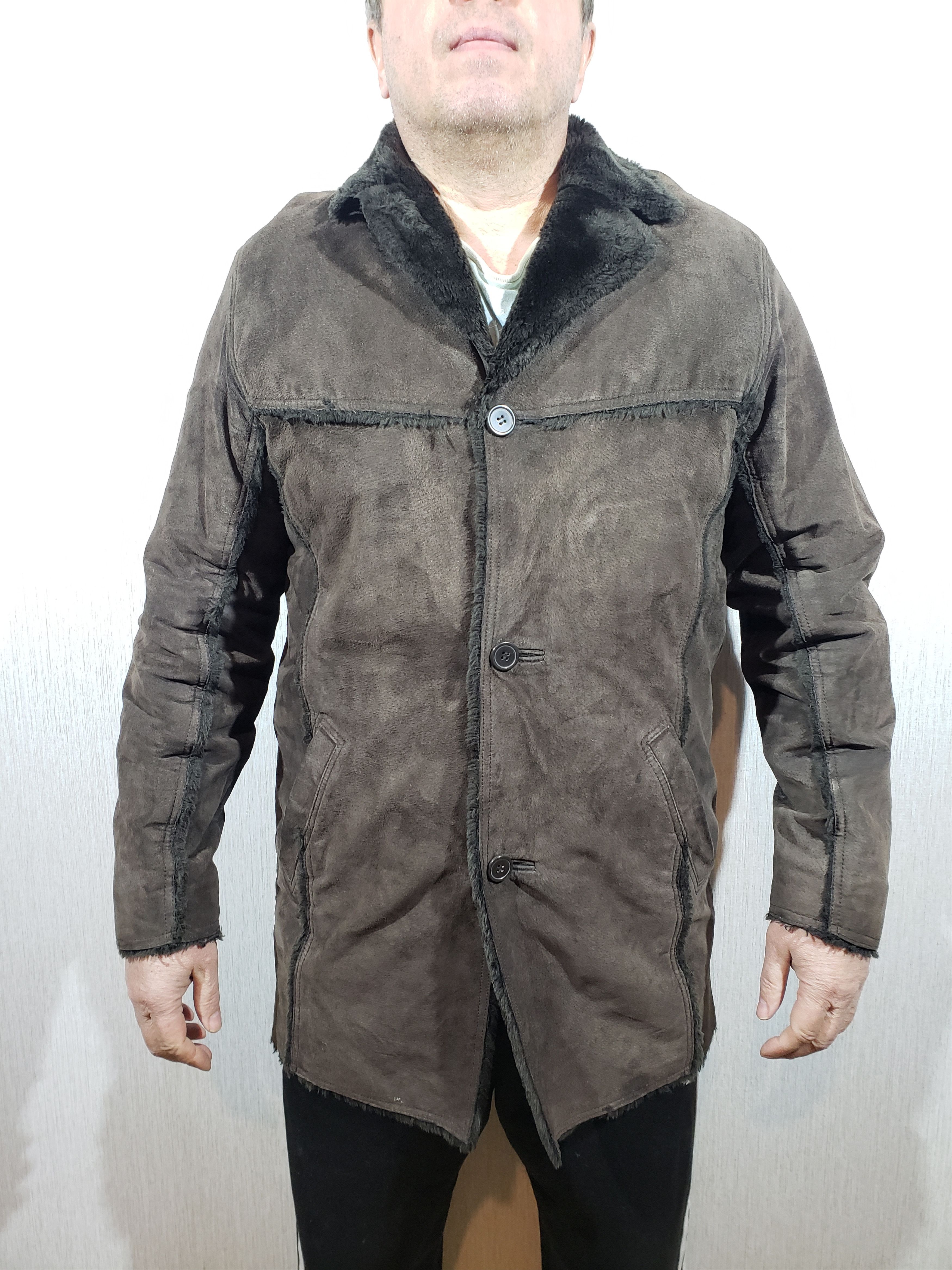 Other Brown men's leather jacket. Size US L / EU 52-54 / 3 - 1 Thumbnail
