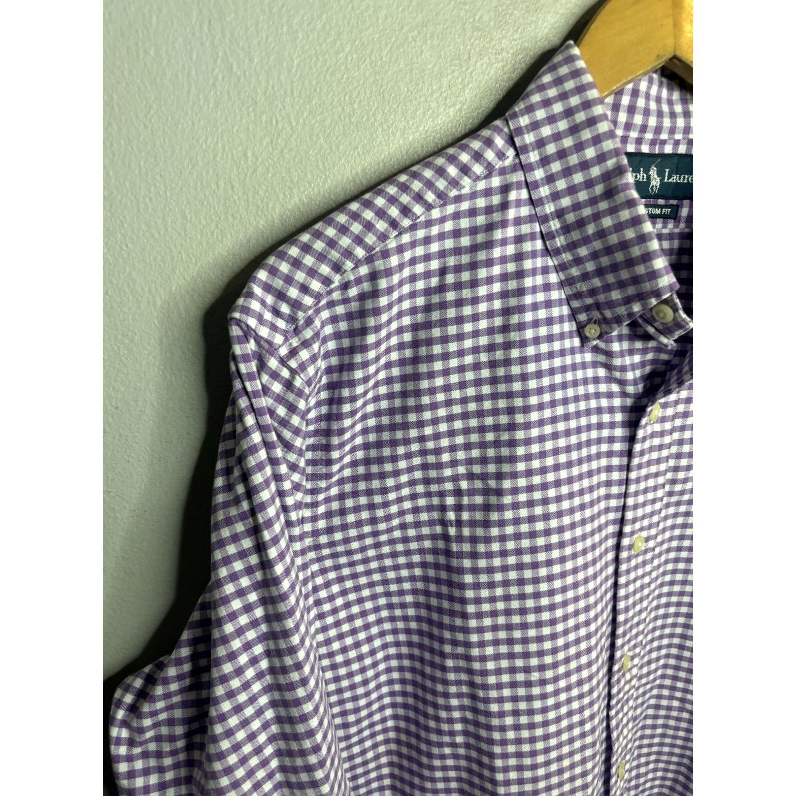 Ralph Lauren Ralph Lauren Shirt Mens XL Purple Gingham Custom Fit Button-Down Collar Button Up Long Sleeve Size US XL / EU 56 / 4 - 2 Thumbnail