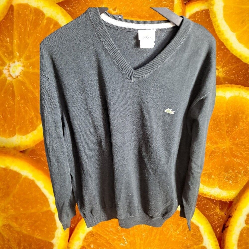 Lacoste Lacoste V-Neck Sweater Classic Fit Soft Knit Pullover Casual Size US XL / EU 56 / 4 - 4 Thumbnail