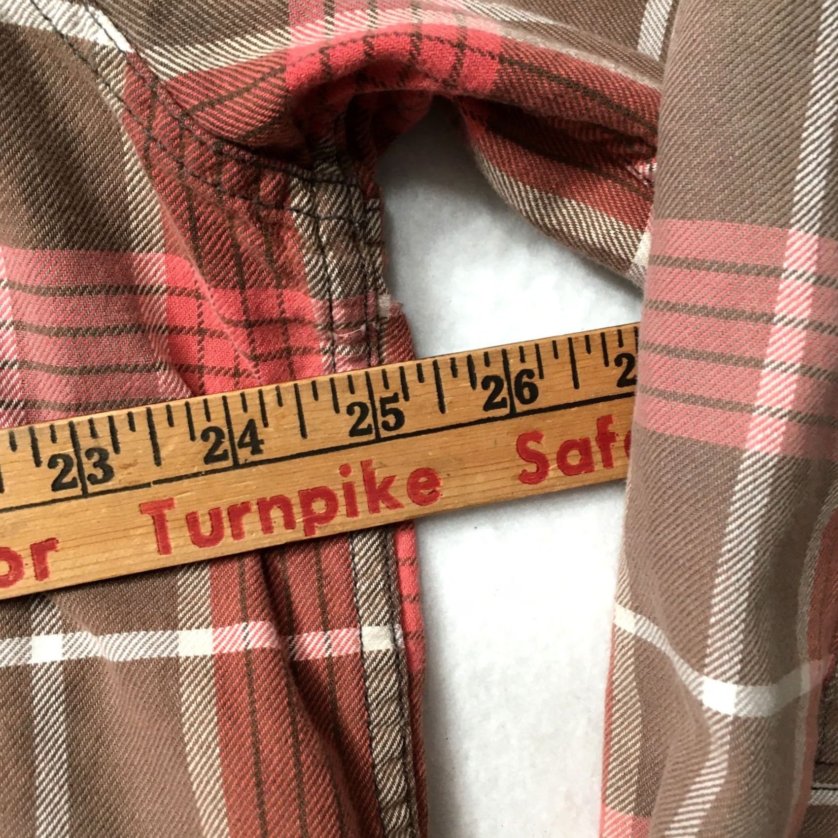 Vintage vintage Shirt Orange Plaid Long Sleeve Cotton Chest Pocket Mens XL extra Large Size US XL / EU 56 / 4 - 4 Thumbnail