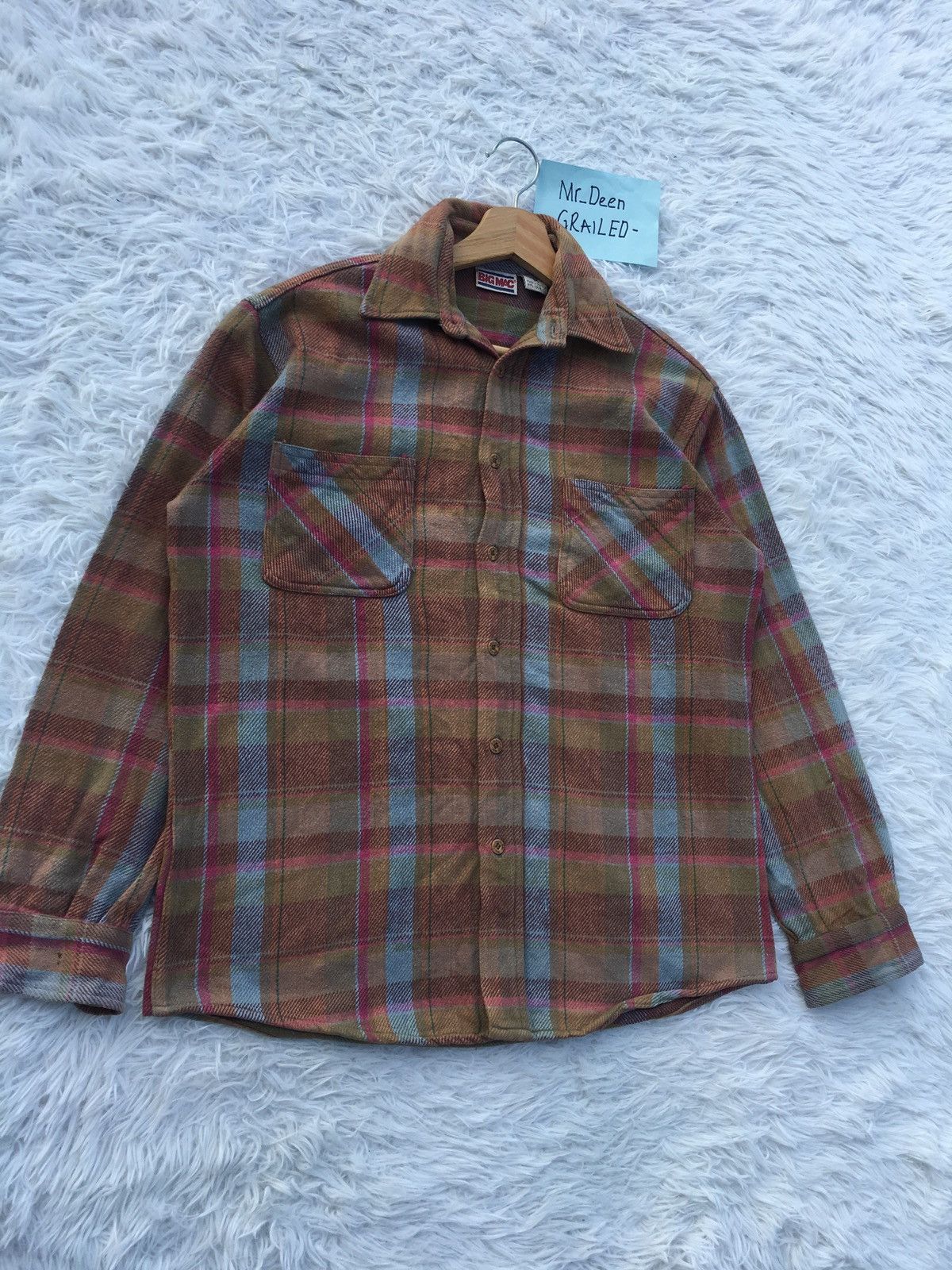 Big Mac Vintage 90s Big Mac Flannel Shirt USA Made Size US M / EU 48-50 / 2 - 2 Thumbnail