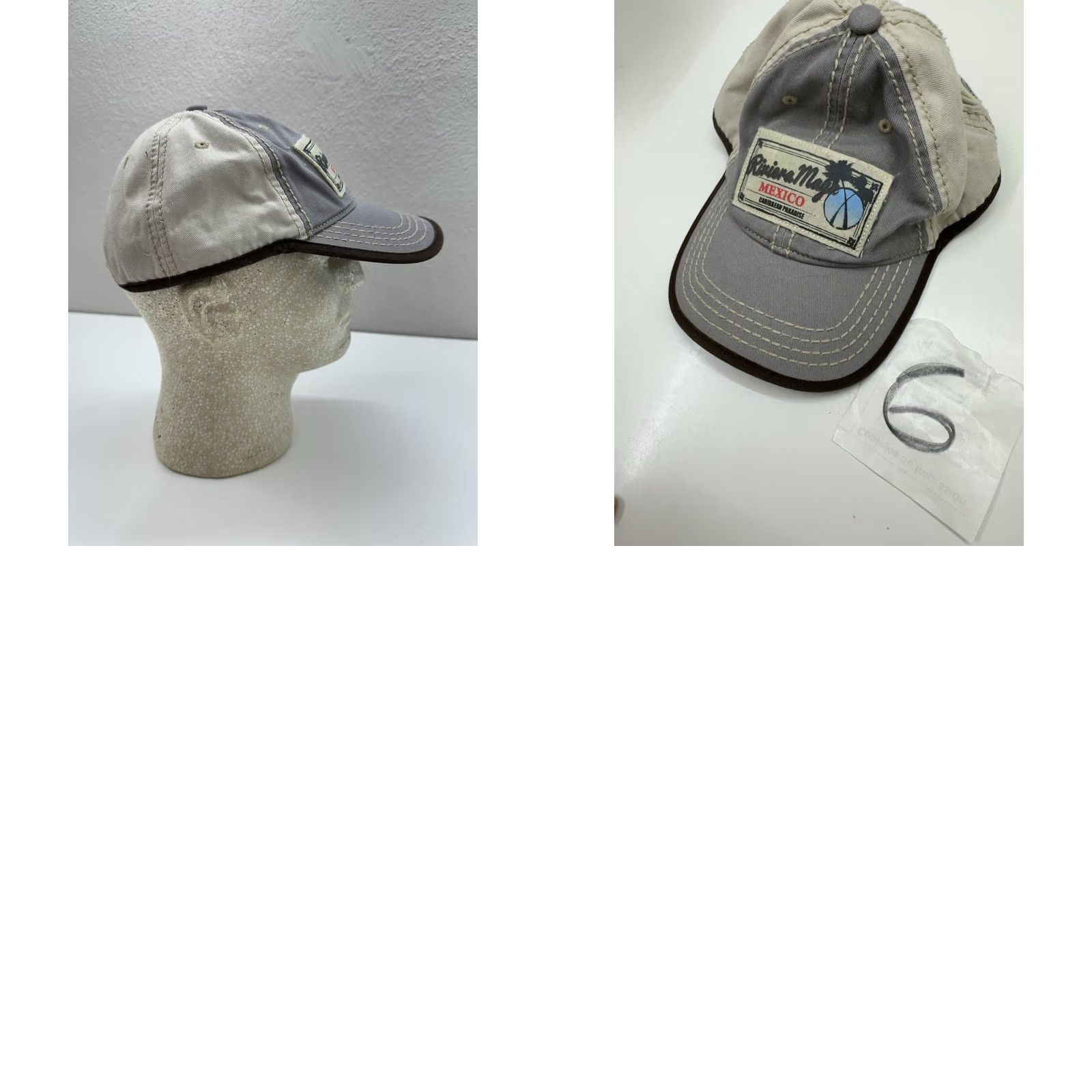 Vintage Banana Bay Head Gear Snapback Hat Riviera Maya Mexico Gray Patch Adjustable Cap Men Summer Beach Outdoor Cap Size ONE SIZE - 8 Thumbnail
