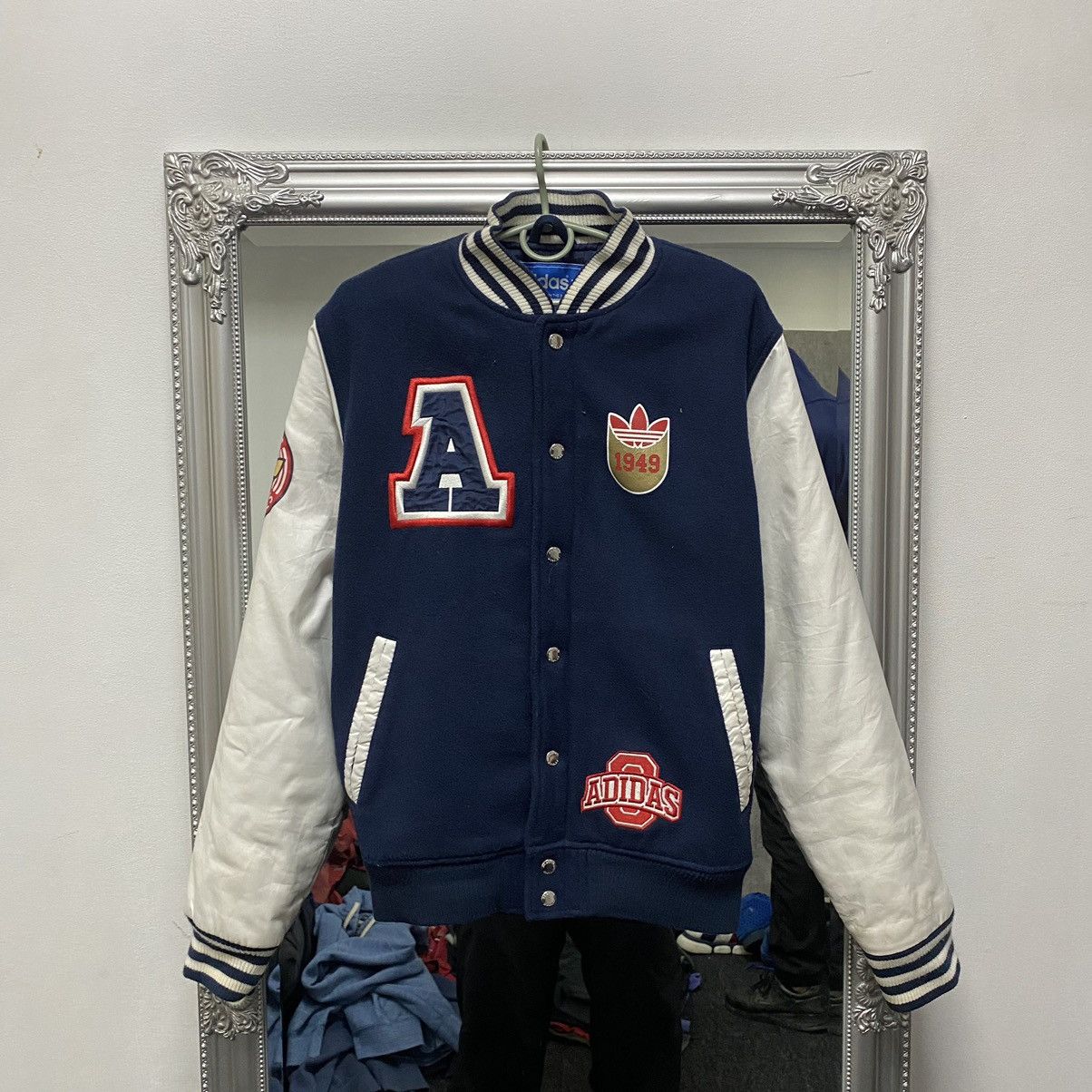 Adidas Vintage Adidas varsity bomber Jacket Size US S / EU 44-46 / 1 - 1 Thumbnail