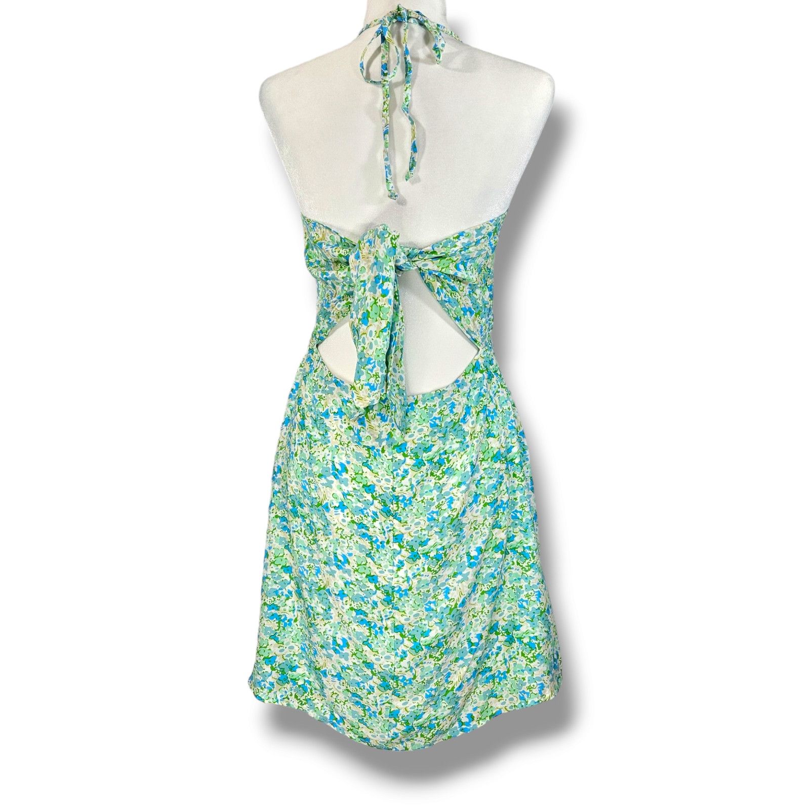 FAITHFULL NWT Faithfull the Brand Gaia Mini Dress Sz. 6 [M] Blue Green Size M / US 6-8 / IT 42-44 - 6 Thumbnail