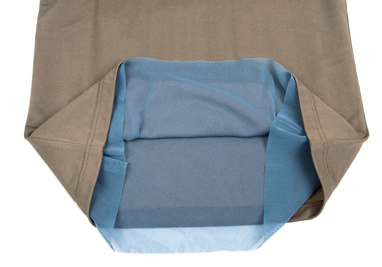 Kolor Mesh Layered Mock Neck T-Shirt in Khaki Blue Grey Size US M / EU 48-50 / 2 - 8 Thumbnail