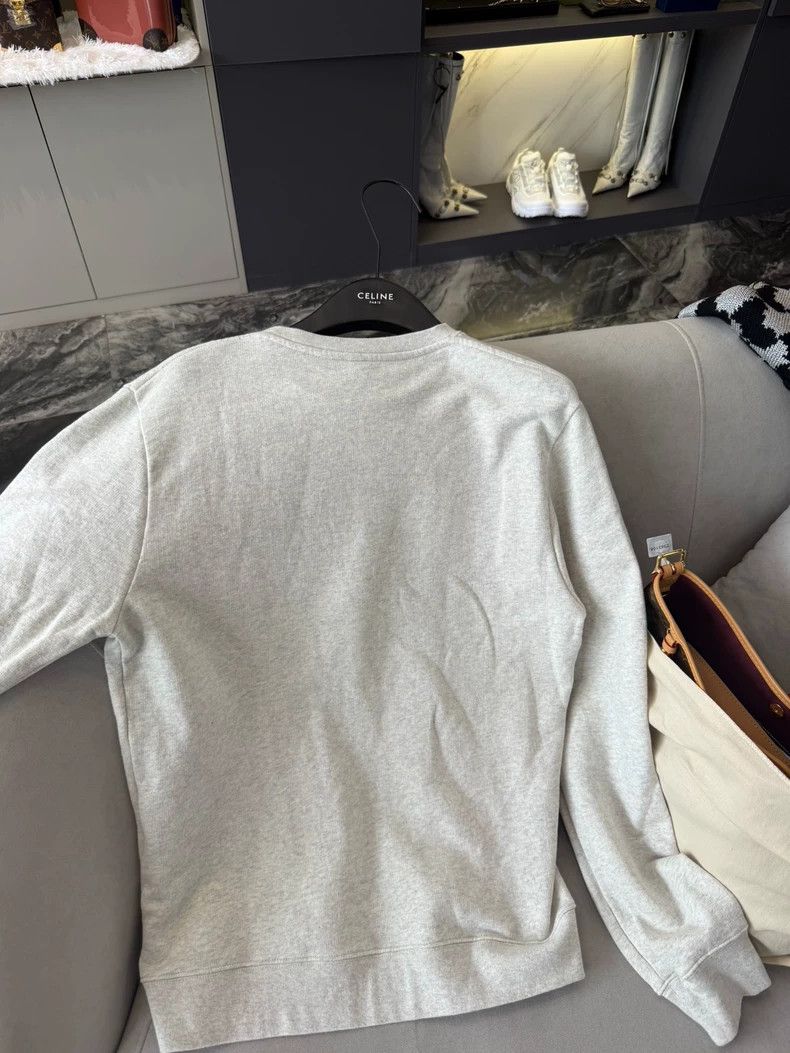 Loewe LOEWE Light gray classic embroidered logo round neck sweat Size M / US 6-8 / IT 42-44 - 4 Thumbnail